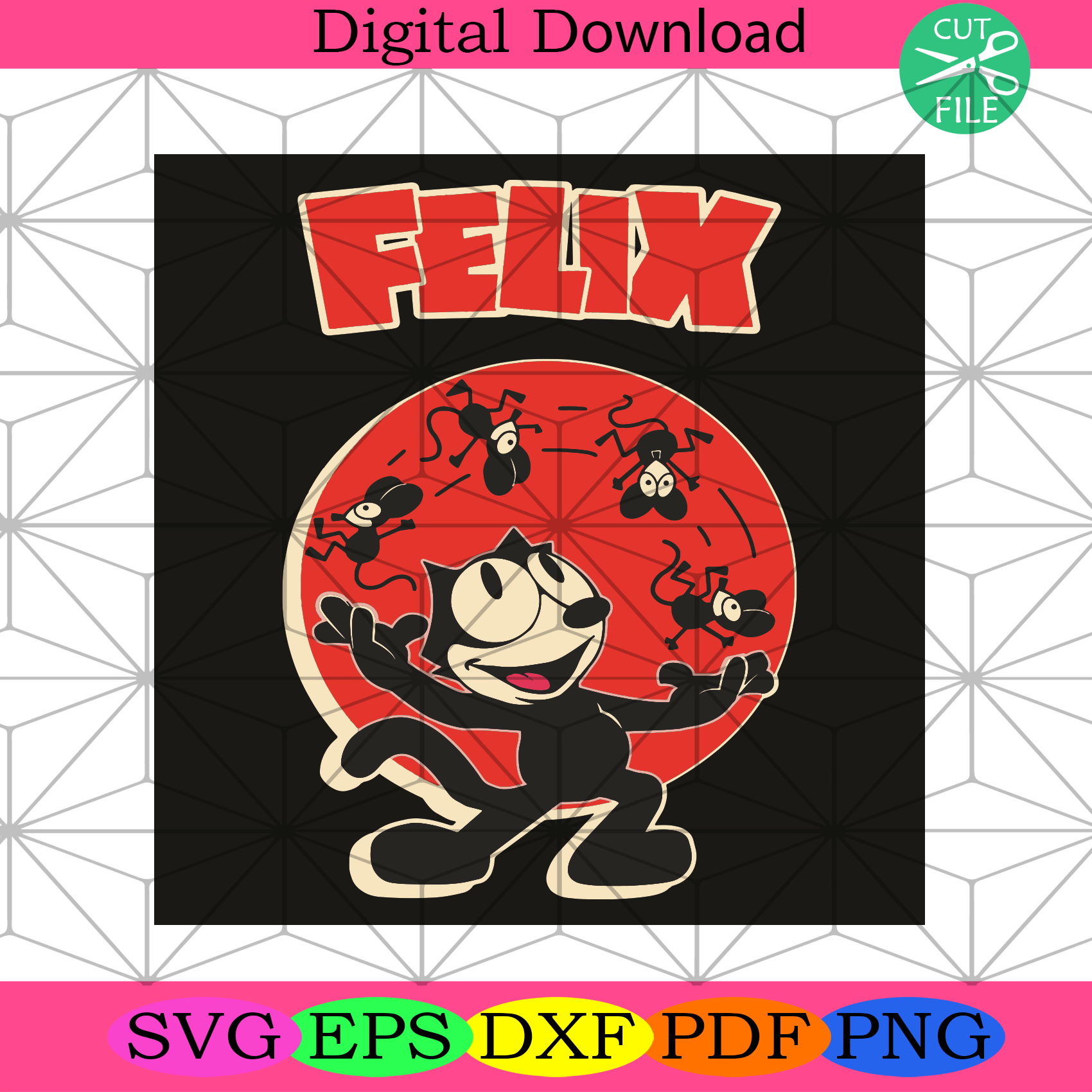 Felix Svg Trending Svg, Cat Svg, Mice Svg, Cat Juggling Mice Svg