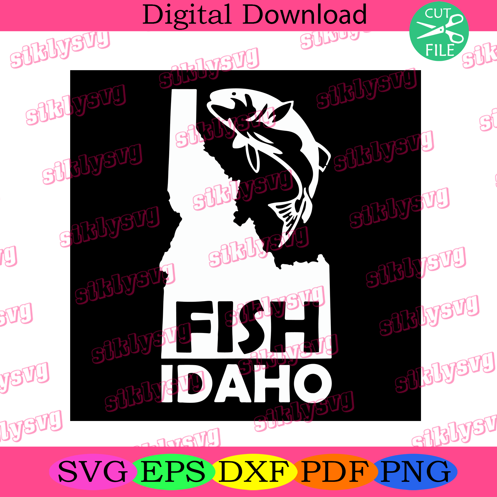 Download Fish Idaho Svg Trending Svg Fish Svg Idaho Svg Funny Fishing Fish Silkysvg