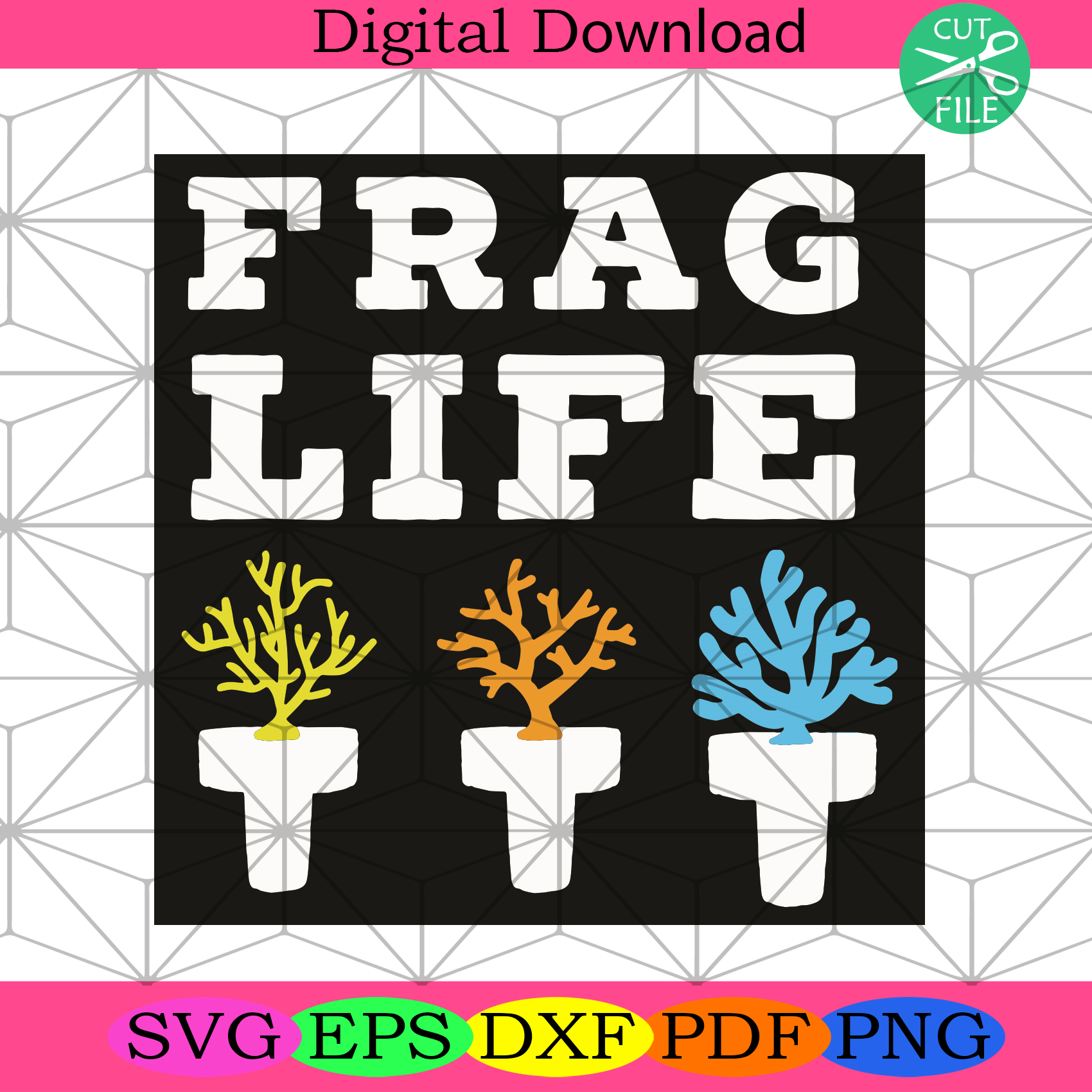 Frag Life Svg Trending Svg, Frag Svg, Tree Svg, Coral Reef Svg