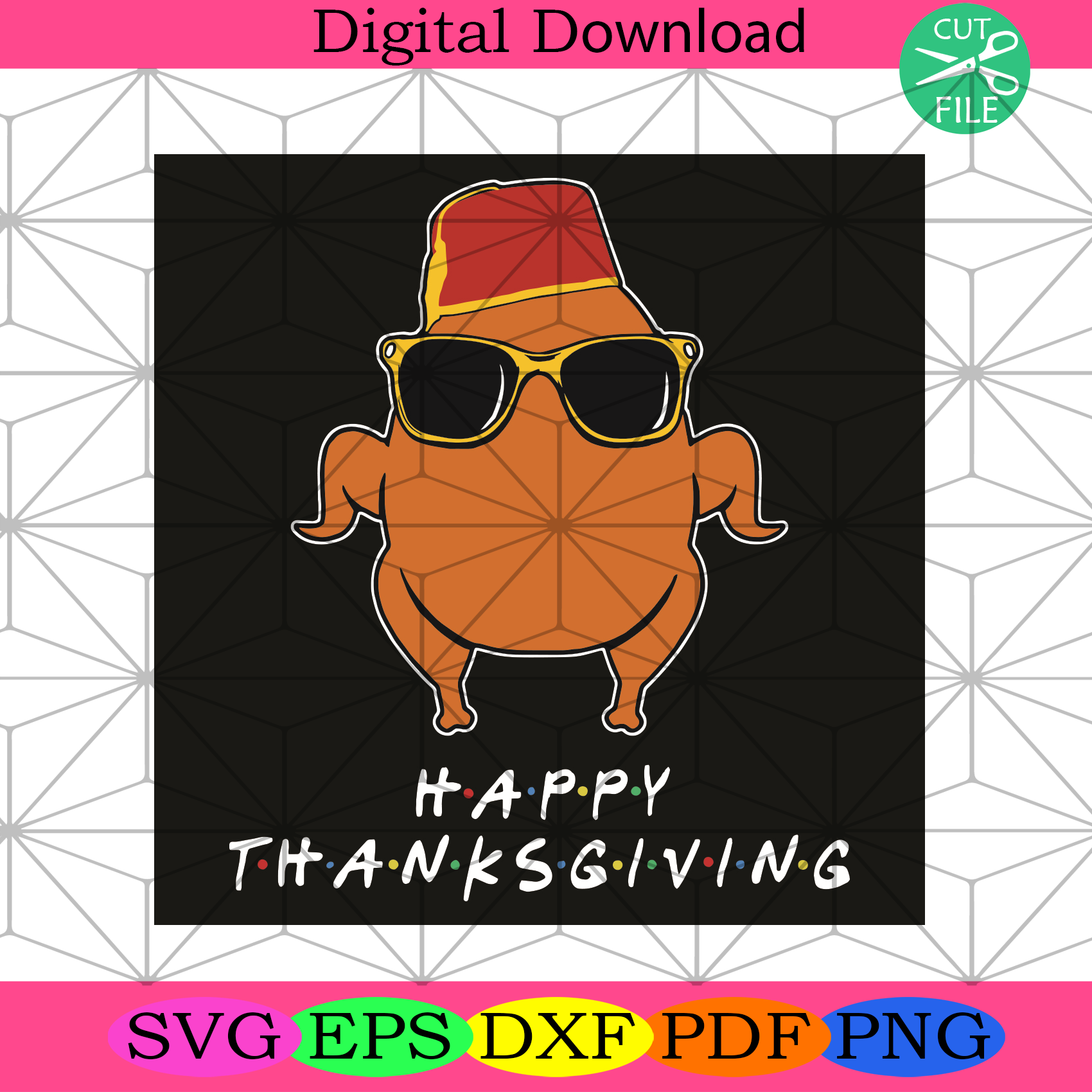Happy Thanksgiving Svg Thanksgiving Svg, Funny Turkey Svg