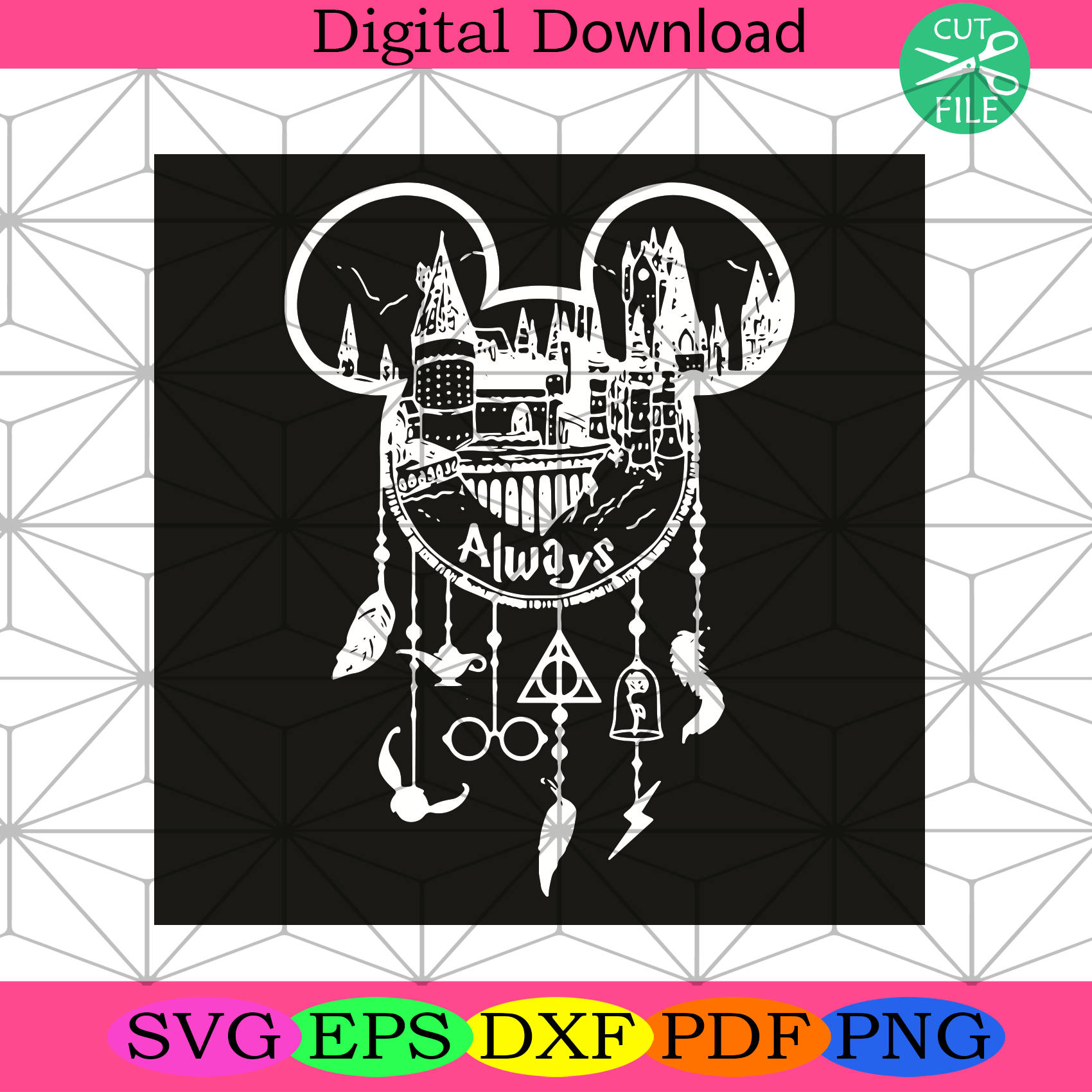 Harry Potter Always Mickey Mouse Dream Catcher Svg Trending Svg