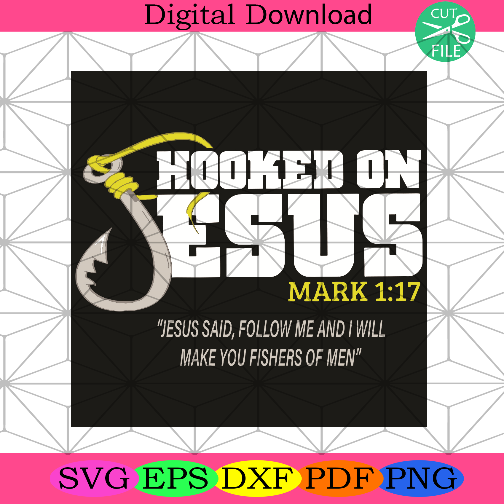 Hoocked On Jesus Svg Trending Svg, Hoocked Svg, Jesus Svg