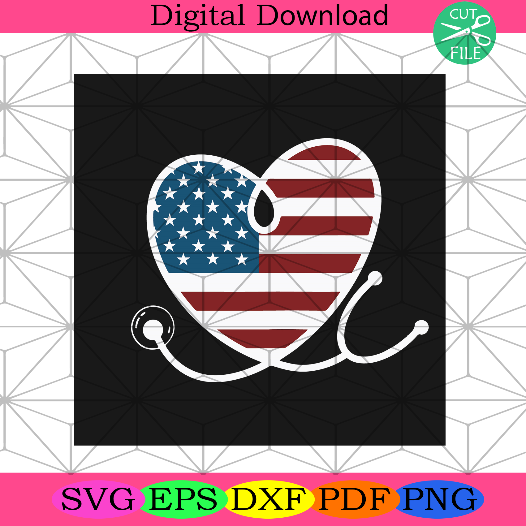 Patriotic Healthcare Nurse Svg Independence Svg