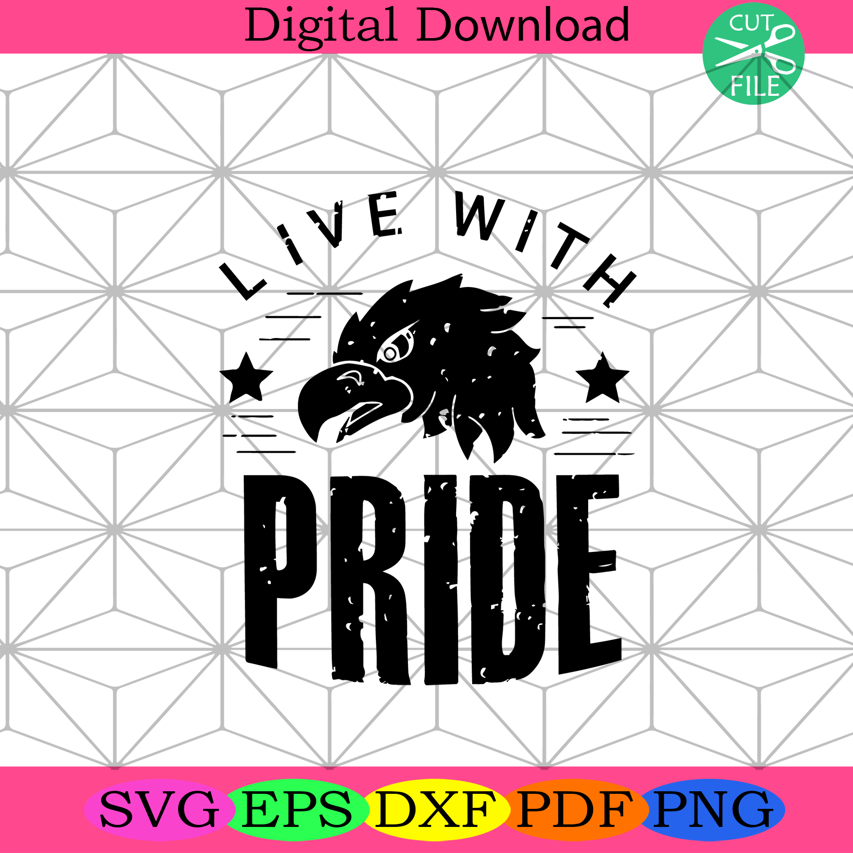 Download Live With Pride Svg Independence Svg America Flag Svg Patriotic Svg Silkysvg