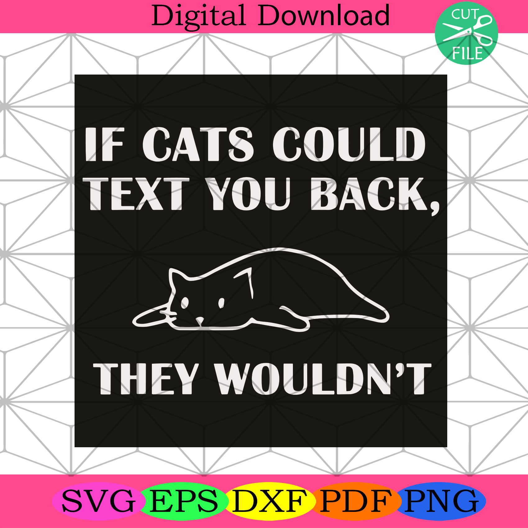 If Cats Could Text You Back They Would Not Svg Trending Svg, Cat Svg