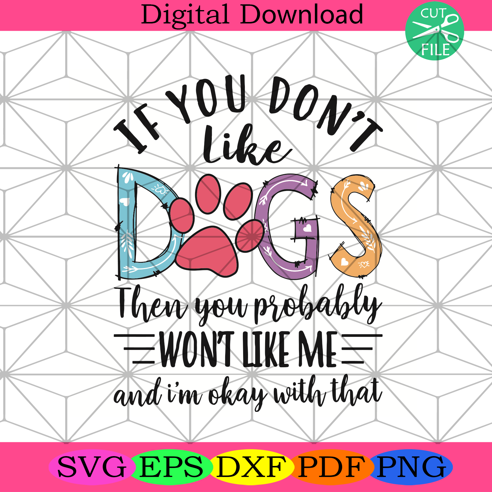 If You Do Not Like Dogs Then You Probably Will Not Like Me Svg Trendi
