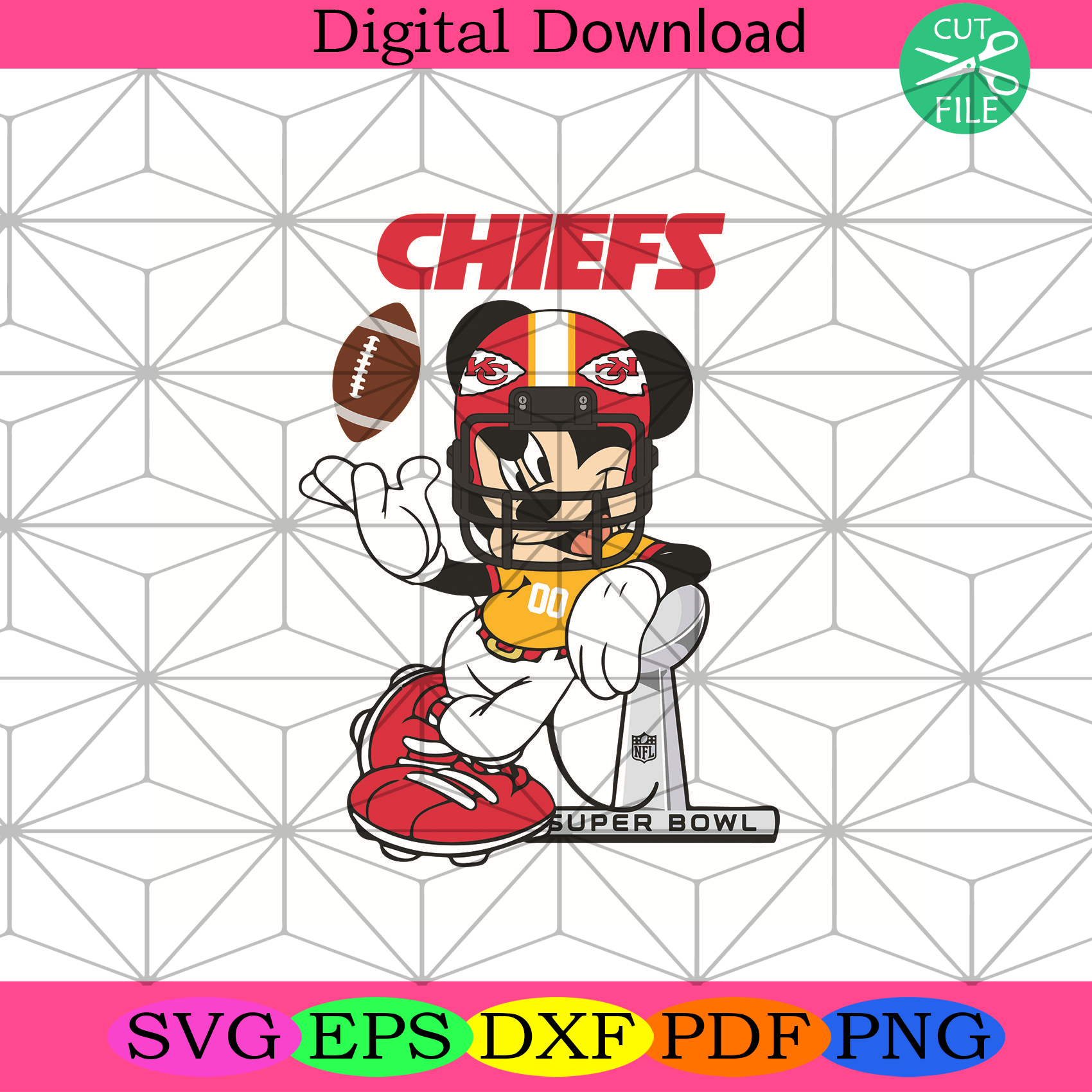 Kansas City Chiefs Mickey Mouse