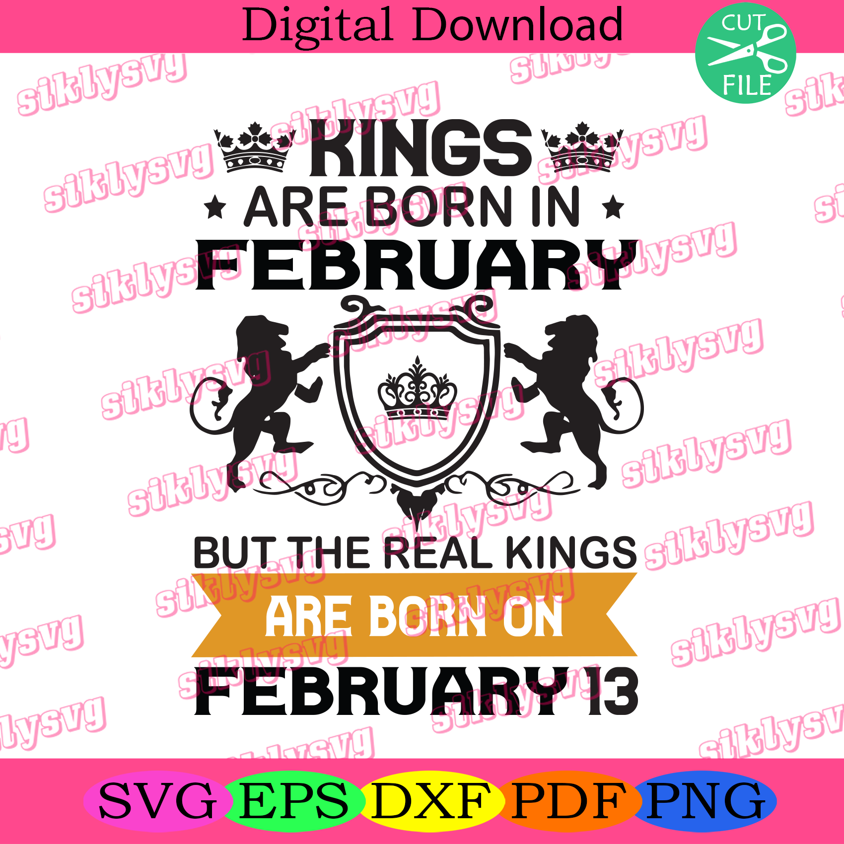 Download Birthday Svg Birthday King Svg Born In February February Birthday February King Gift Gift For King Birthday Gift American February Birthday Anniversary King Gift Digital File Vinyl For Cricut Svg Cut Files