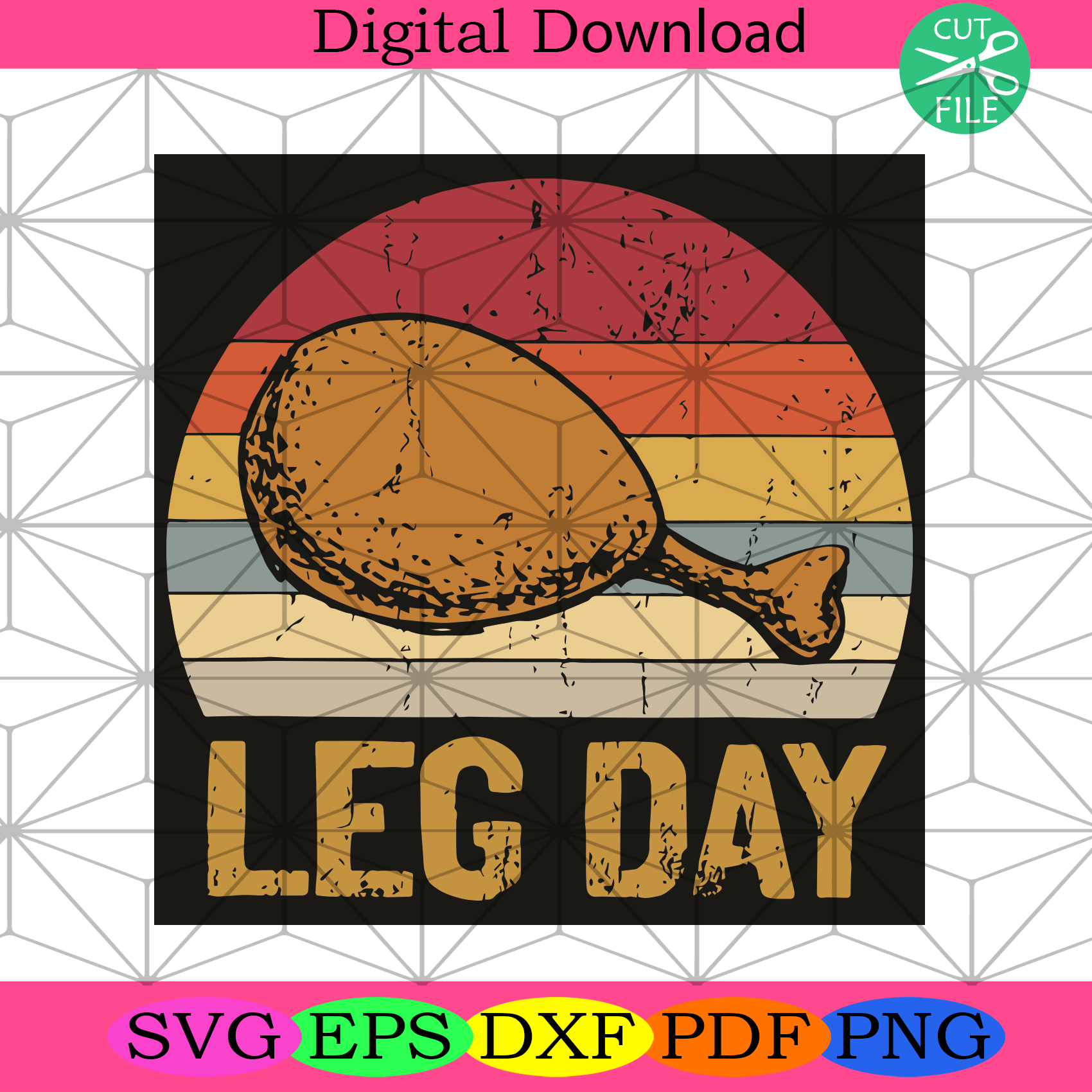 Leg Day Svg Thanksgiving Svg, Leg Day Svg, Turkey Svg