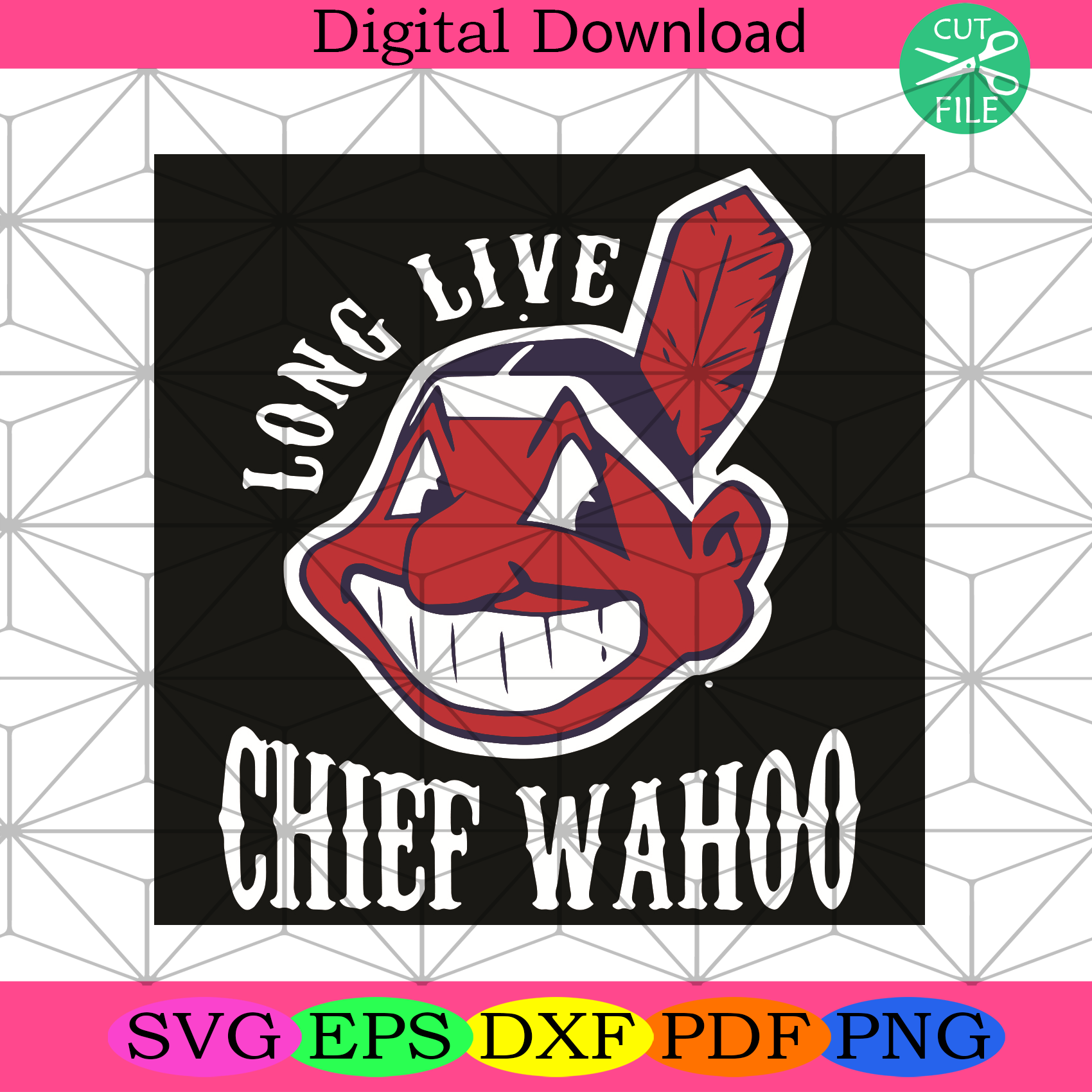 Long Live Chief Wahoo Svg Trending Svg, Wahoo Svg, Chief Svg
