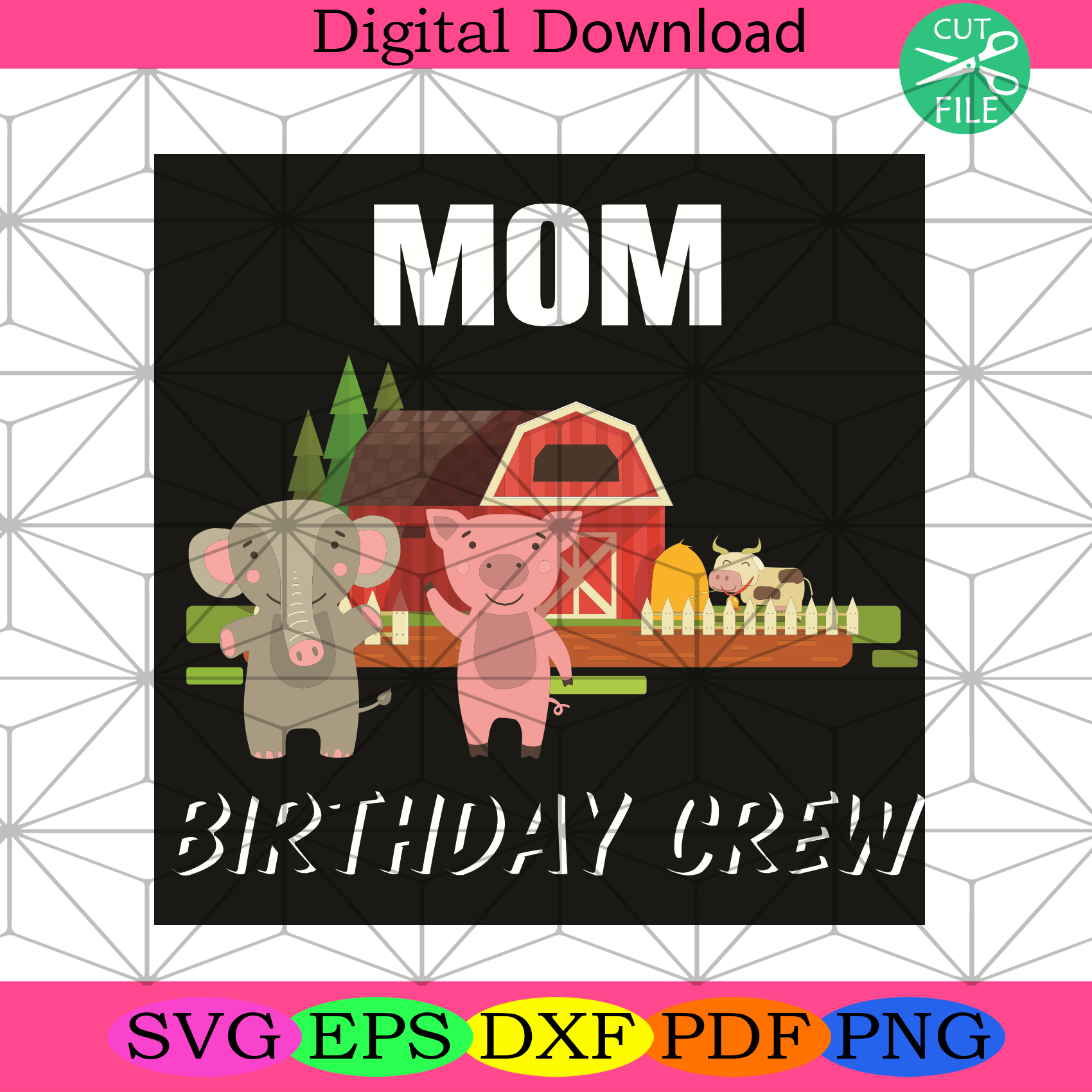 Download Mom Birthday Crew Svg Mothers Day Svg Mom Birthday Svg Birthday Cre Silkysvg