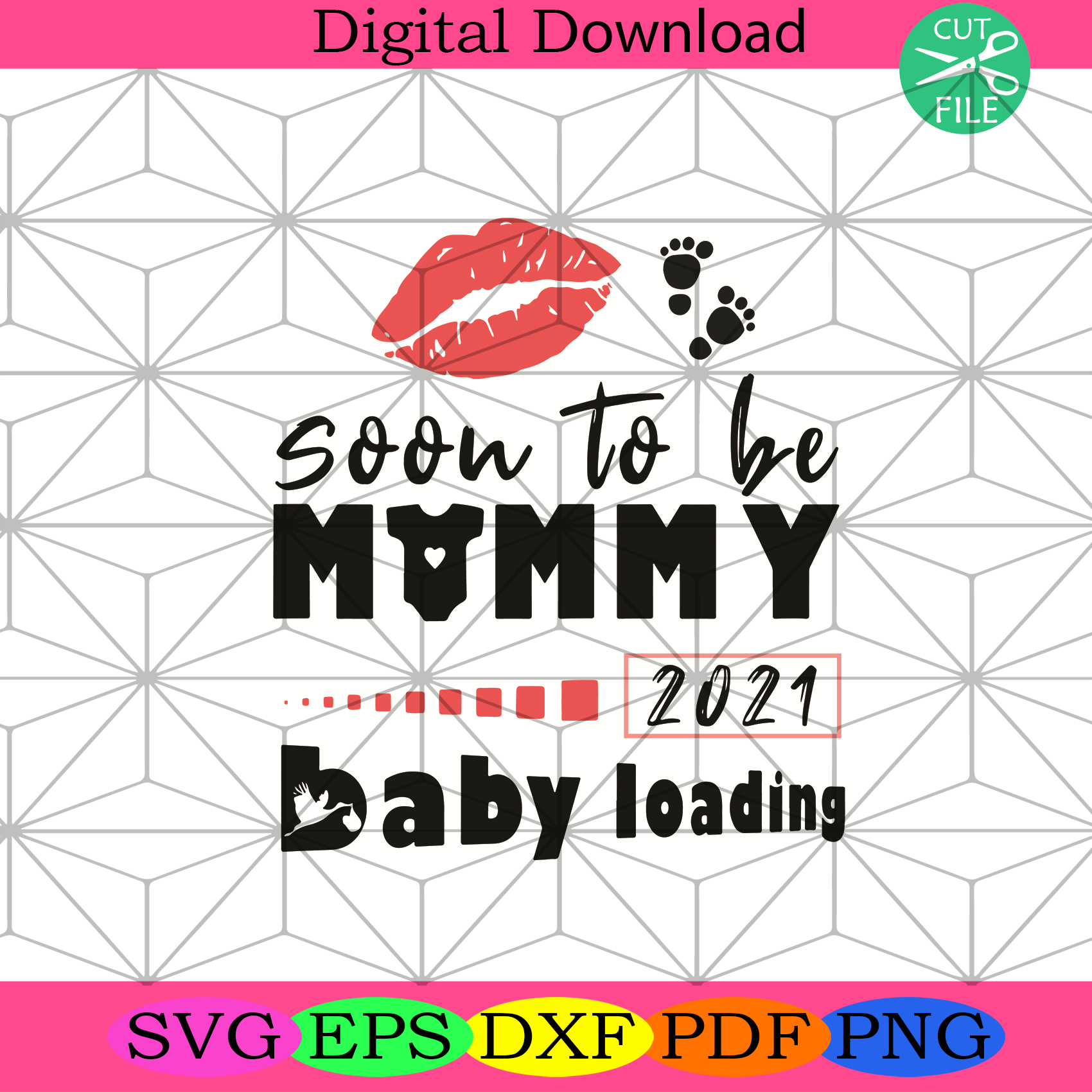 Download Soon To Be Mommy 2021 Pregnancy Announcement Baby Loading Svg Mothers Silkysvg
