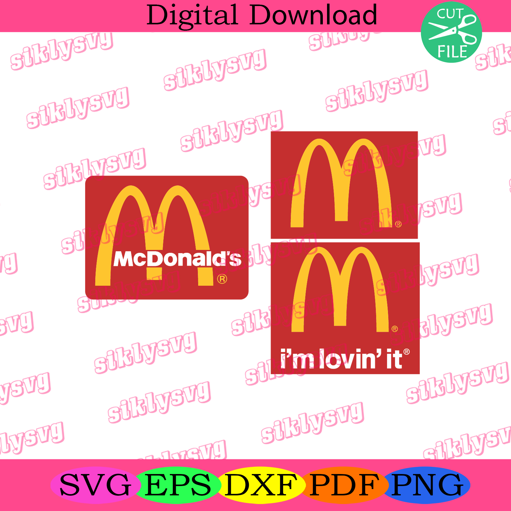 McDonalds Logos Svg Trending Svg, Im Lovin It Svg, McDonalds Svg