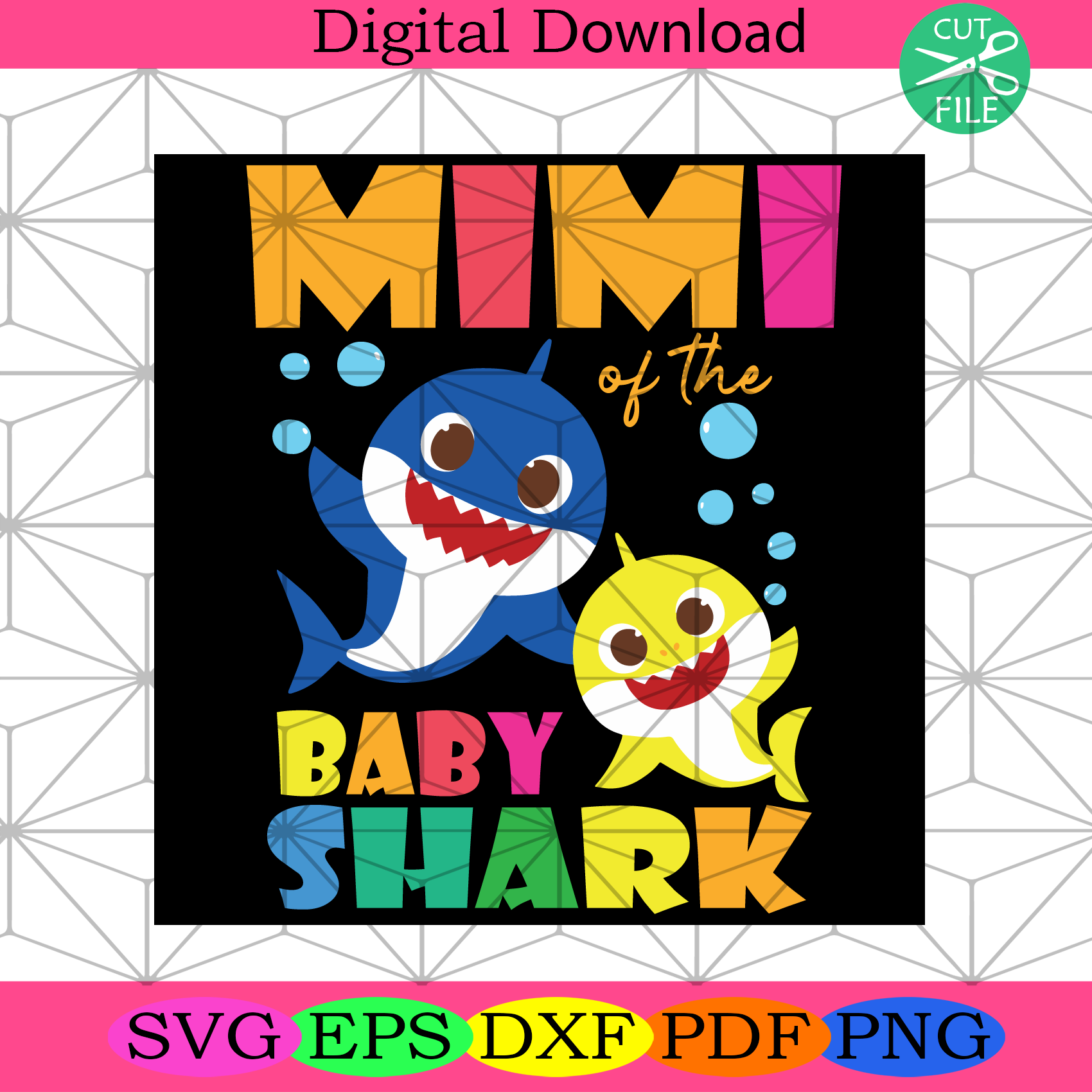 Mimi Of The Baby Shark Svg