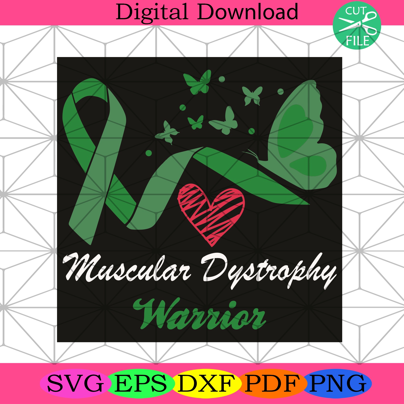 Muscular Dystrophy Warrior Svg Trending Svg, Muscular Dystrophy Svg