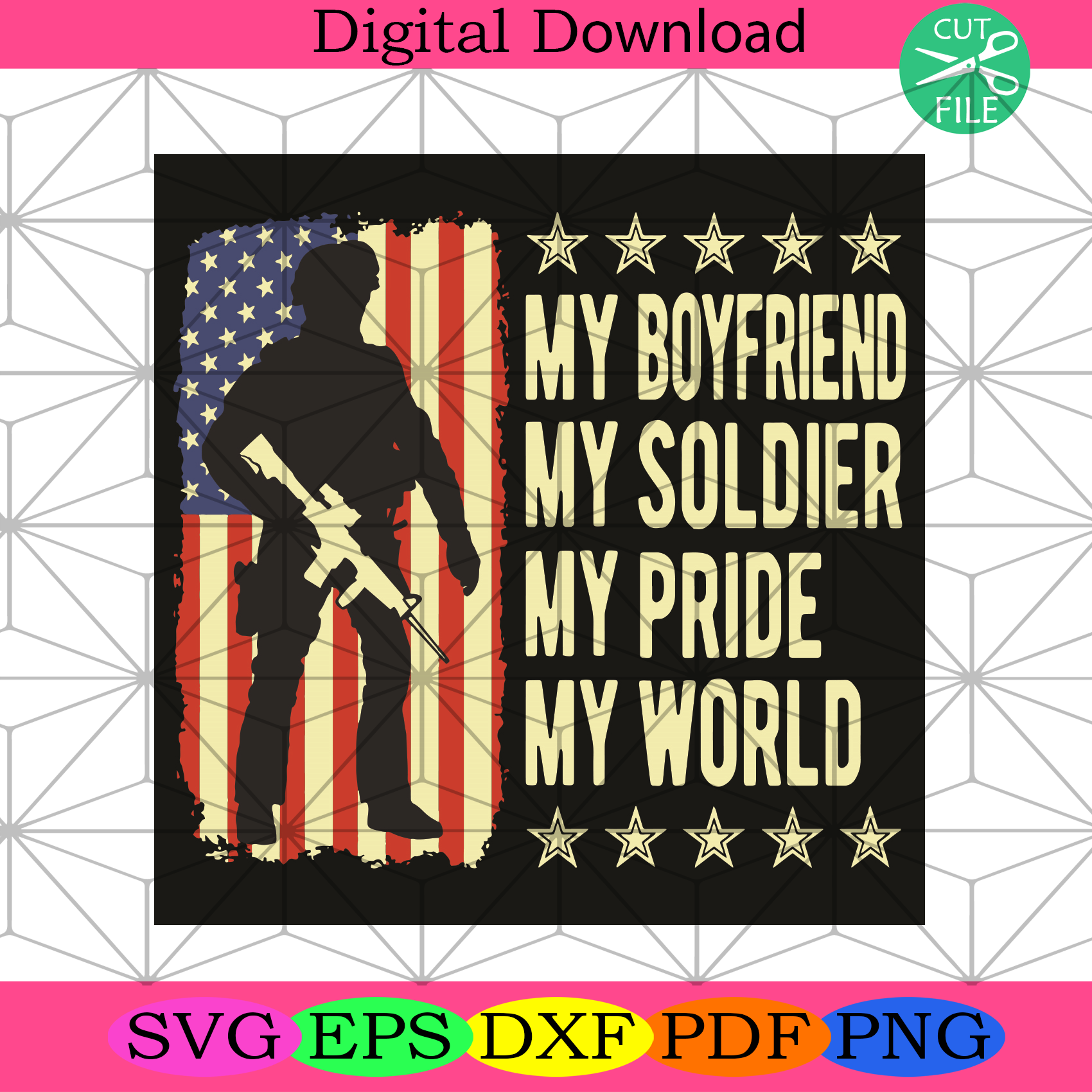 My Boyfriend My Soldier My Pride My World Svg Trending Svg