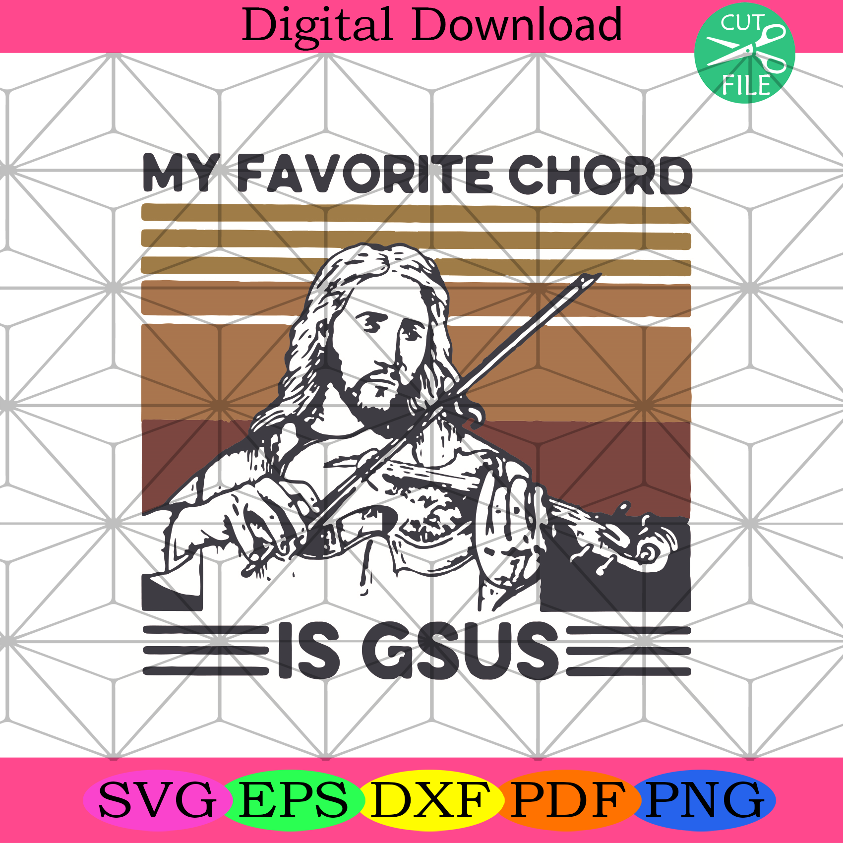 My Favorite Chord Is Gsus Svg Trending Svg, Jesus Svg, Gsus Svg