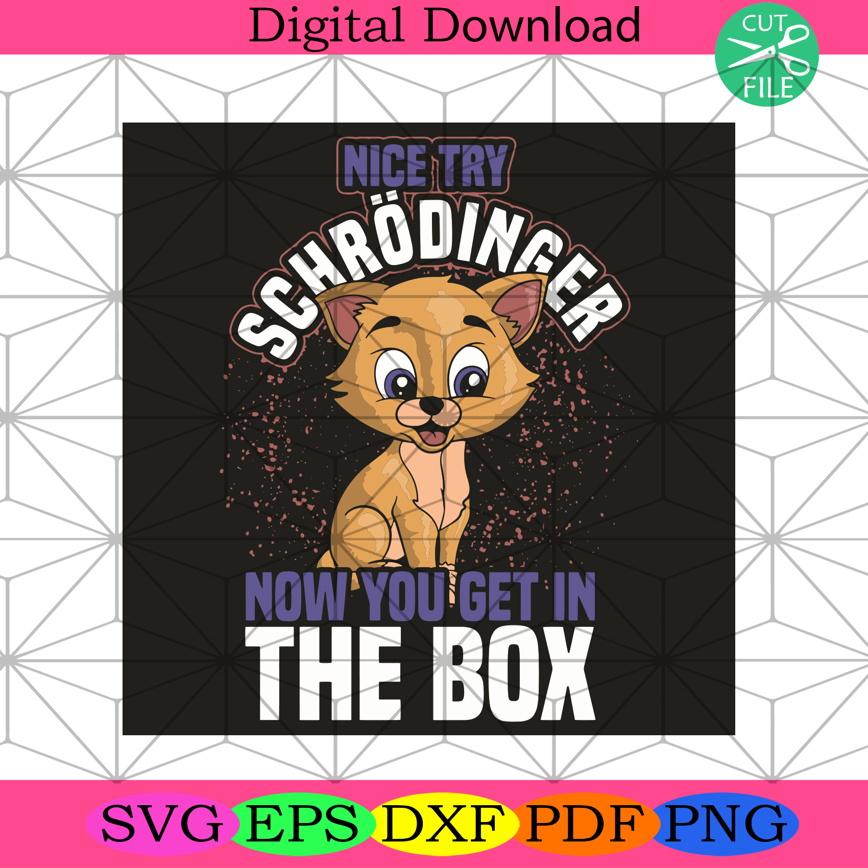 Nice Try Schrodinger Now You Get In The Box Svg Trending Svg