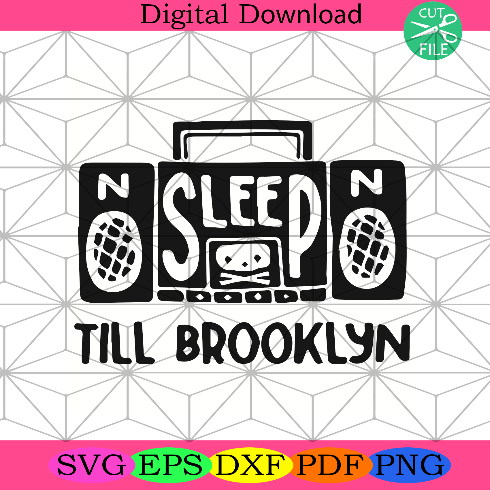 No Sleep Till Brooklyn Svg Trending Svg, Radio Svg, No Sleep Svg