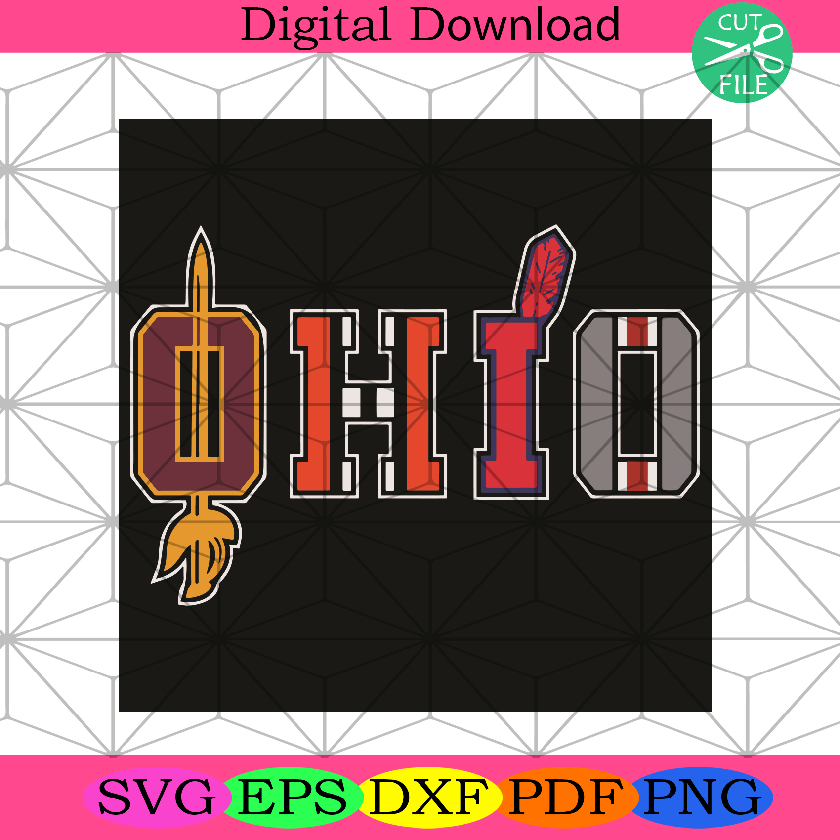 Ohio Svg Trending Svg, Ohio Gift Svg, Ohio People Svg, Boho Svg