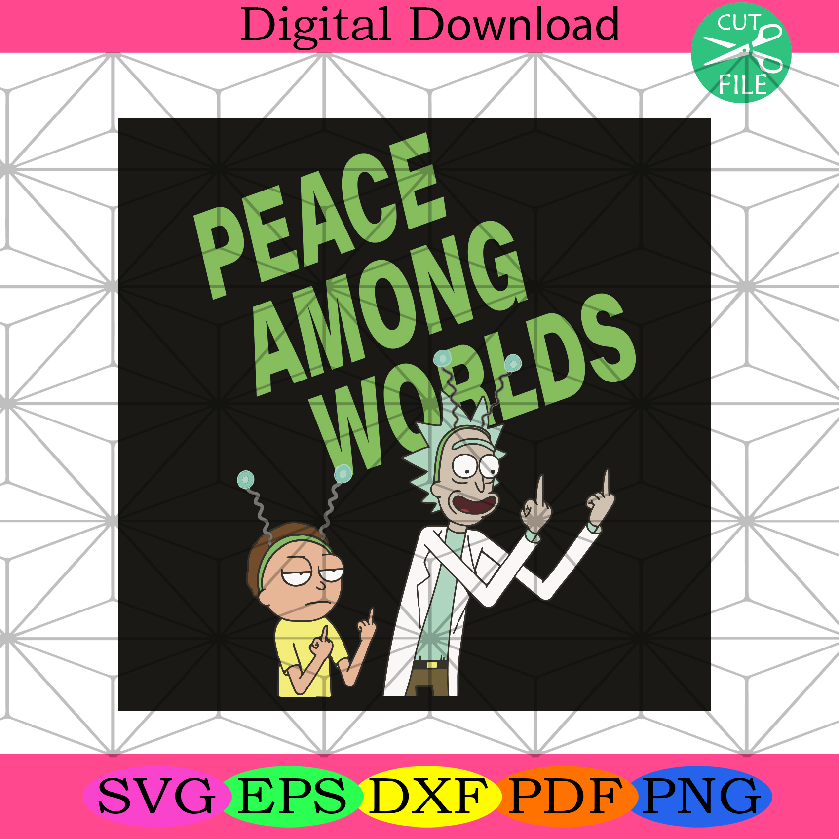 Peace Among Worlds Svg Trending Svg, Rick And Morty Svg