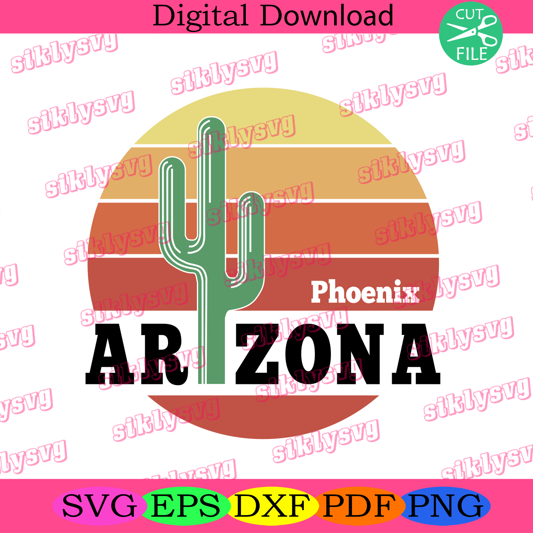 Phoenix Arizona Trending Svg, Trending Now, Trending, Cactus Svg