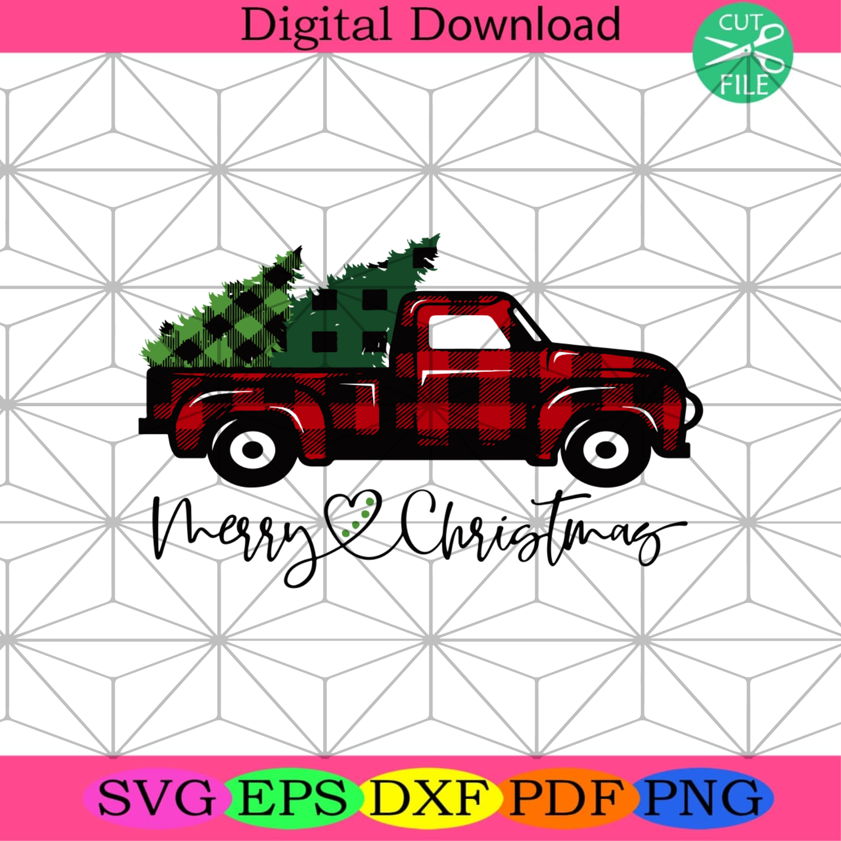 Plaid Christmas Truck