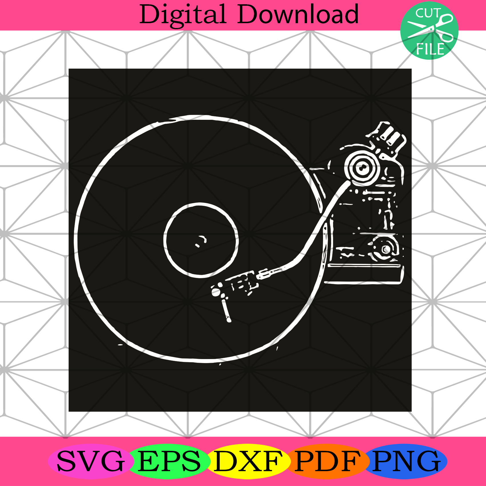 Record Player Sketch Drawing Svg Trending Svg