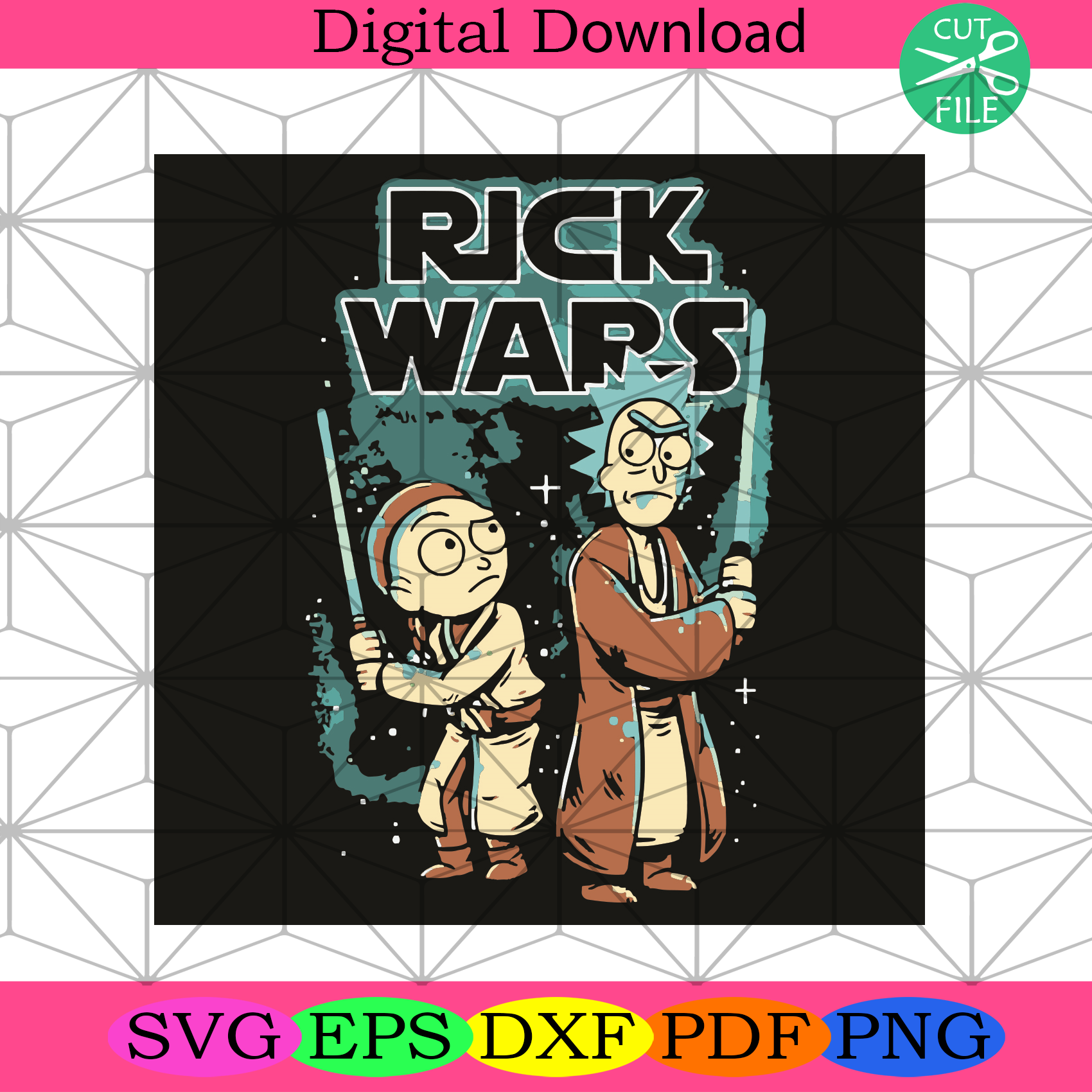 Rick Wars Svg Trending Svg, Rick And Morty Svg, Star Wars Svg