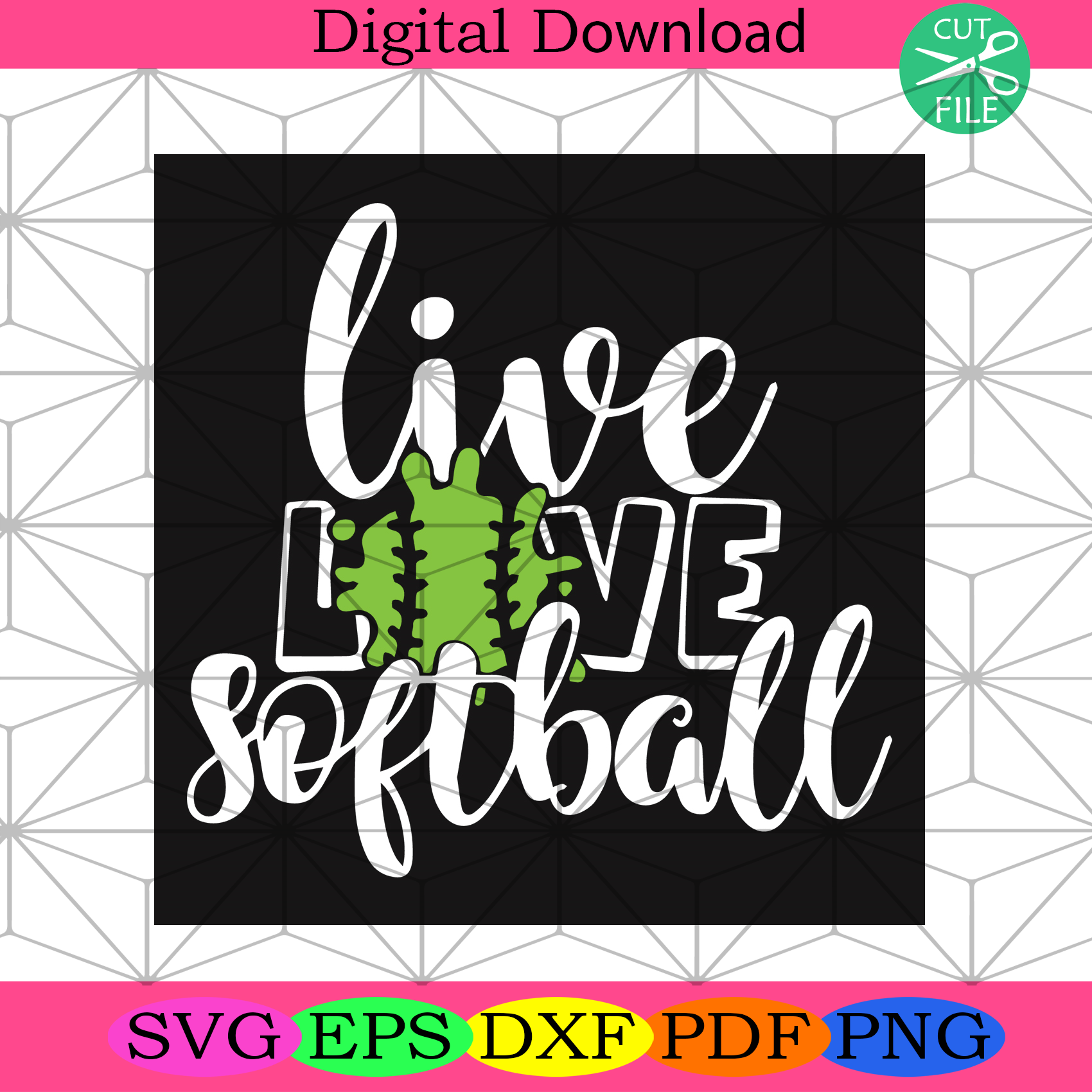Free Free 52 Live Love Softball Svg SVG PNG EPS DXF File