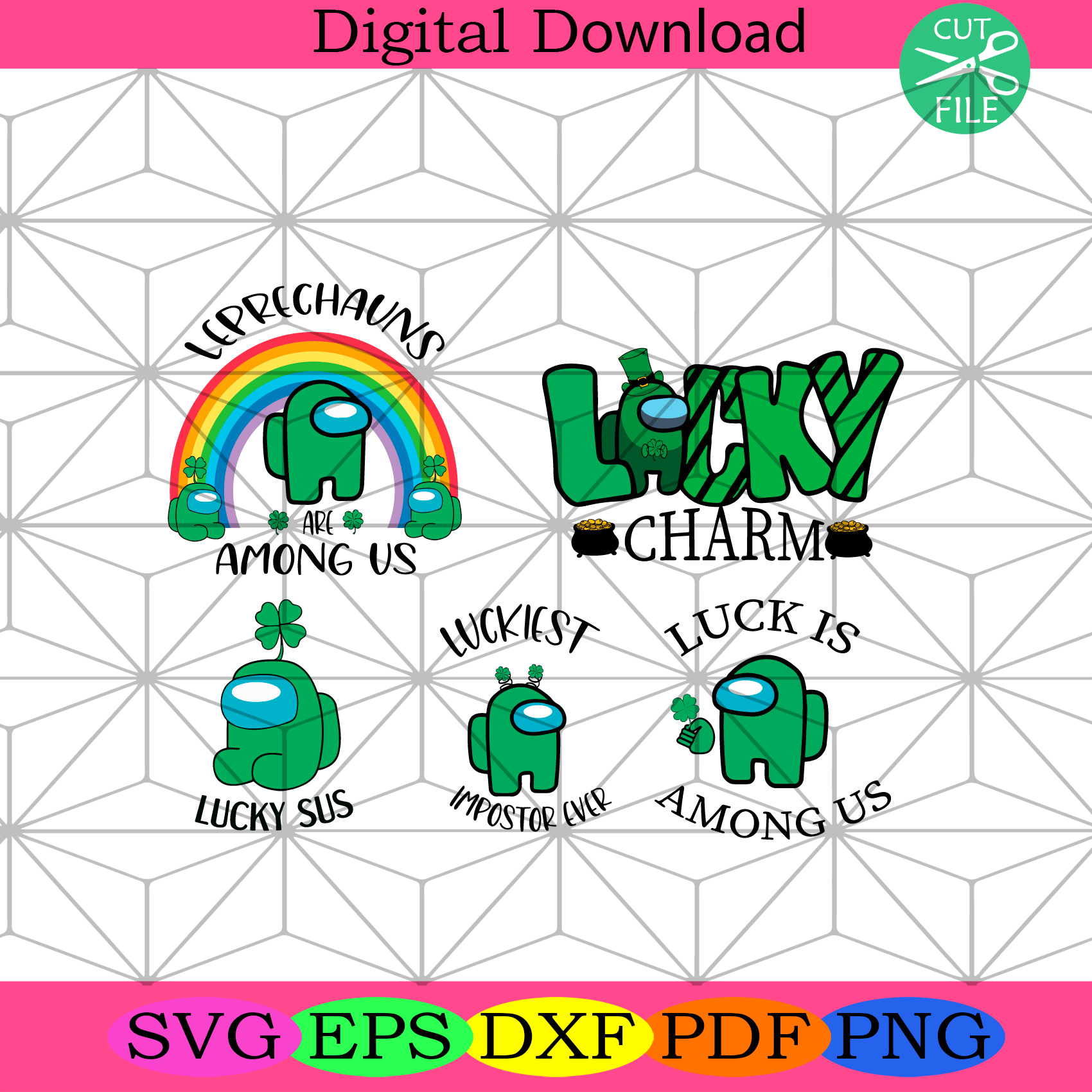 Download Among Us Happy Saint Patrick Day Bundle Svg Patrick Svg Among Us Svg Silkysvg