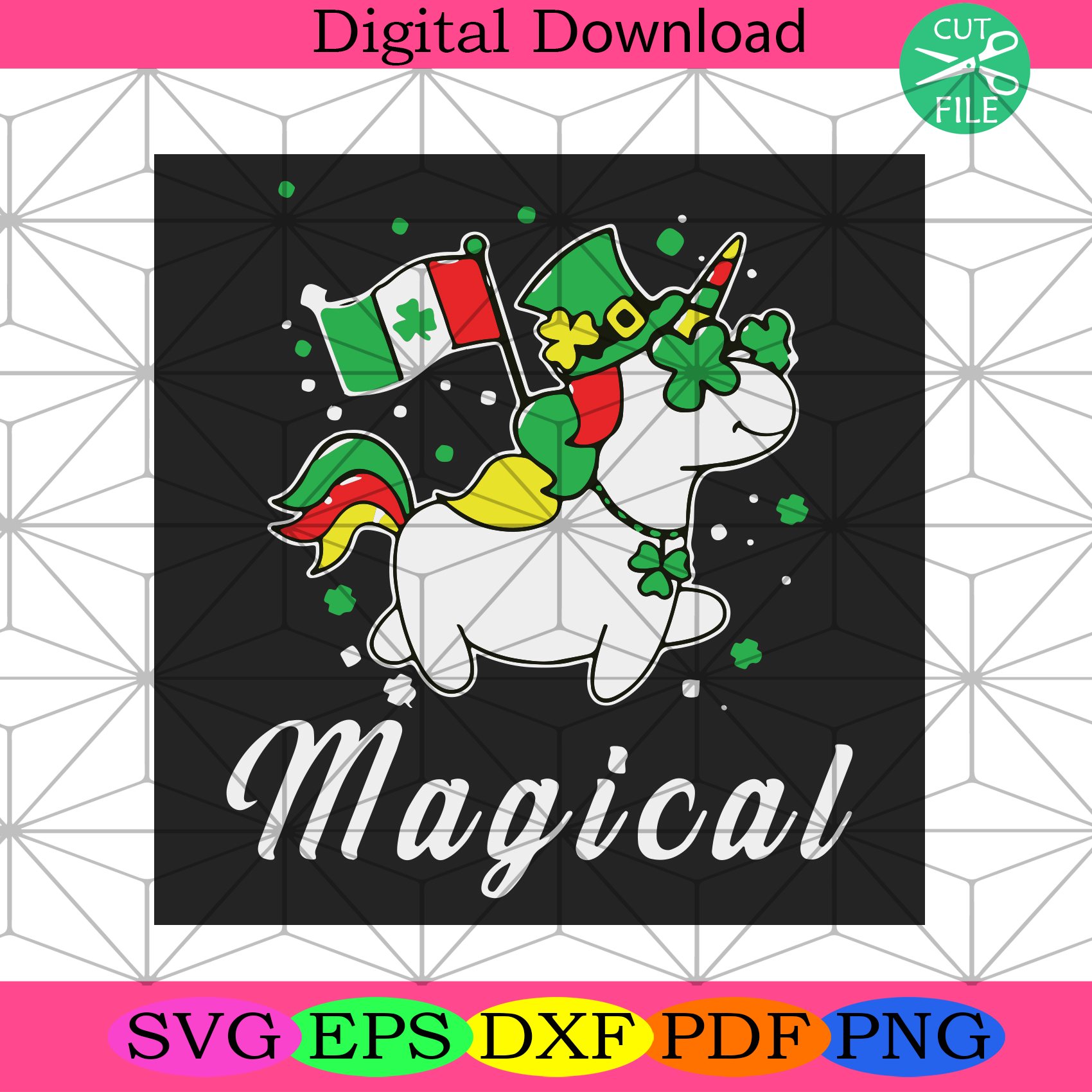 Magical St Patrick Unicorn Svg Patrick Svg, St Patrick Unicorn Svg