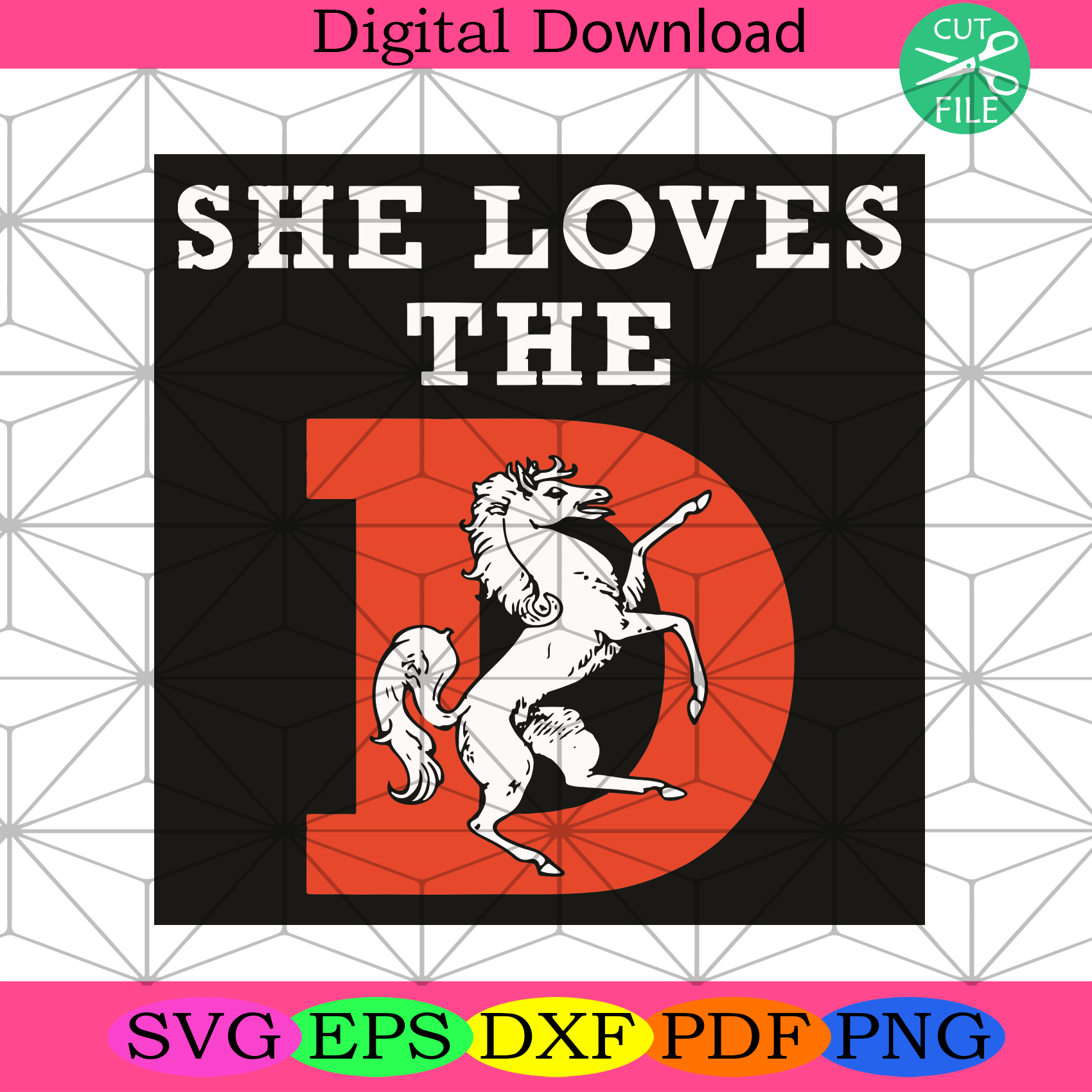 She Loves The D Svg Trending Svg, Denver Svg, Denver City Svg