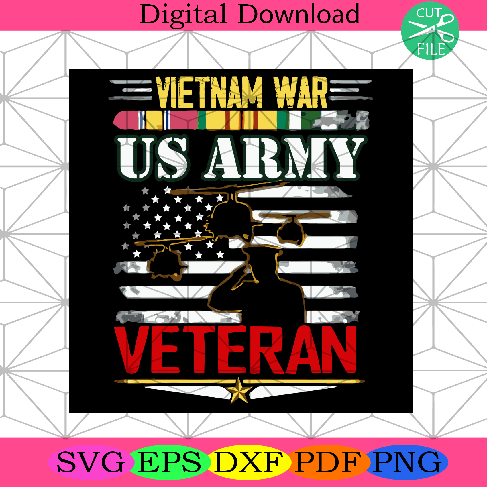 Vietnam War Us Army Veteran Svg Trending Svg, Veteran Day Svg - SilkySVG