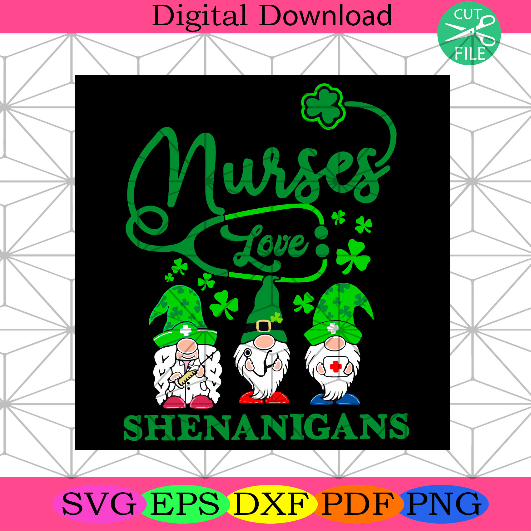Nurse Love Shenanigans Patrick Gnomes Svg Patrick Svg, Svg