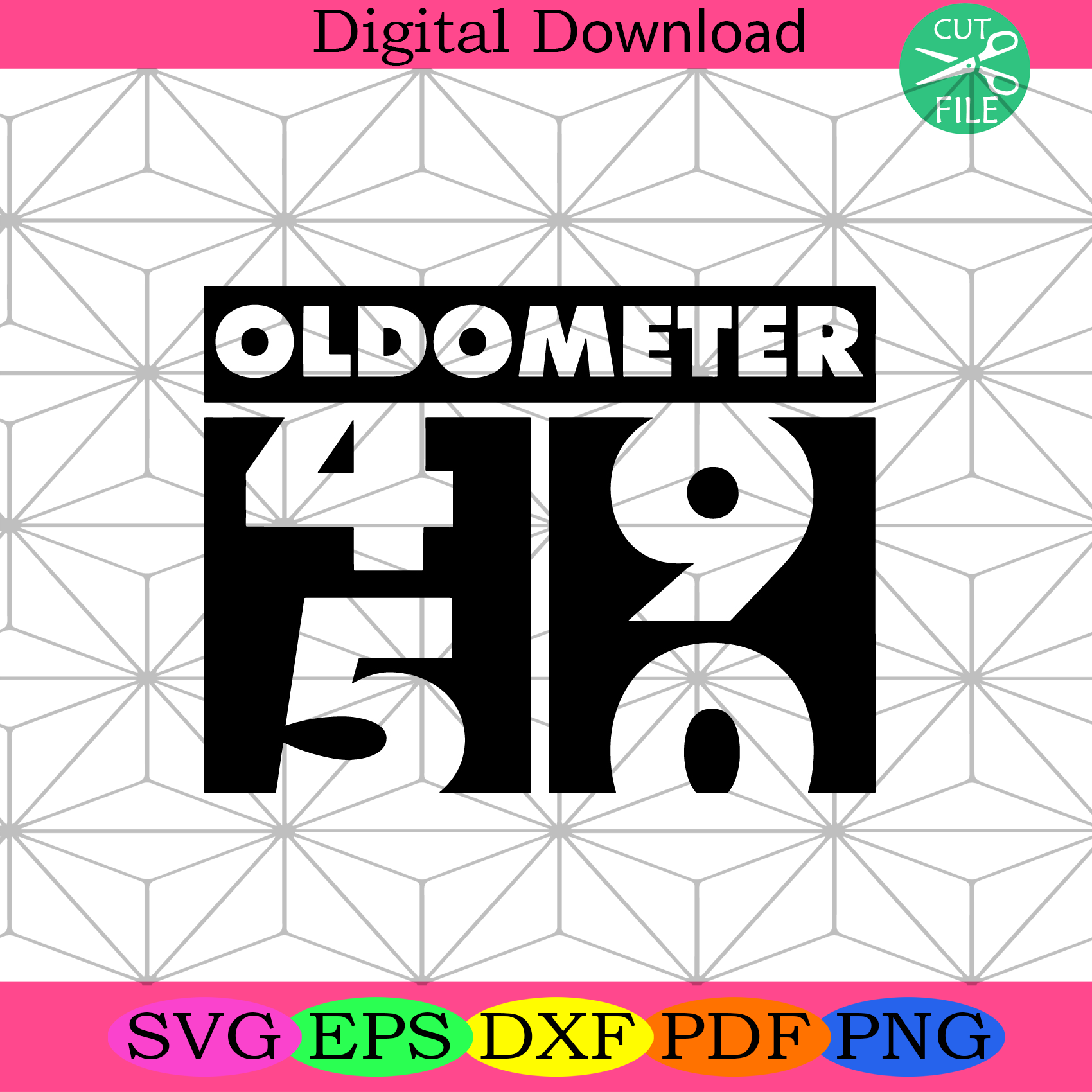 Download Oldometer 49 50 Svg Birthday Svg 50th Birthday Svg Turning 50 Oldo Silkysvg