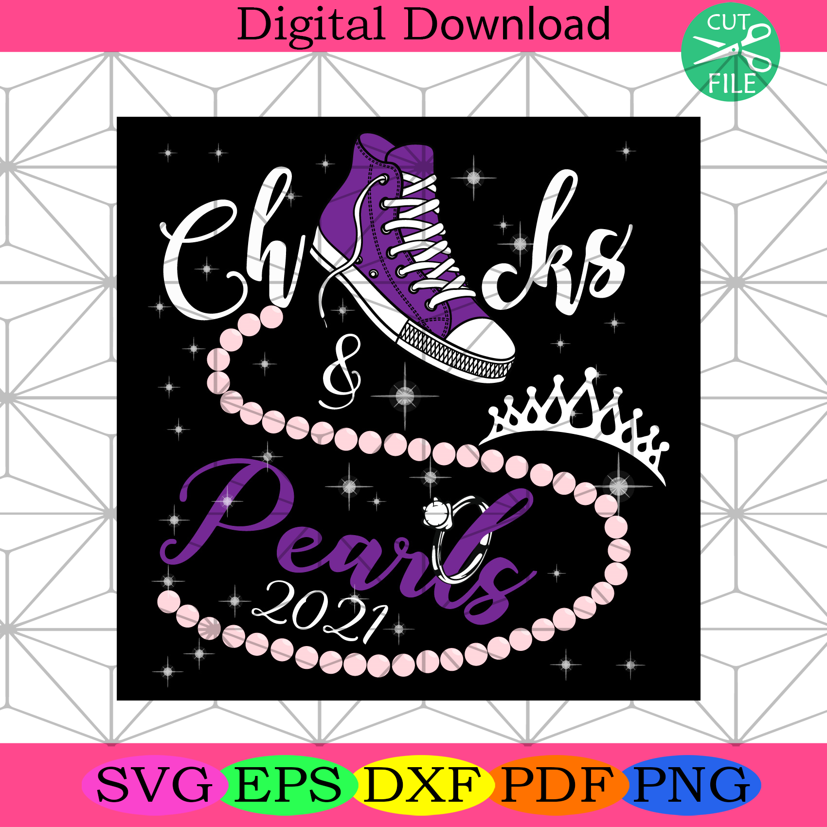 Chucks And Pearls 2021 Svg Trending Svg, Kamala Harris Svg