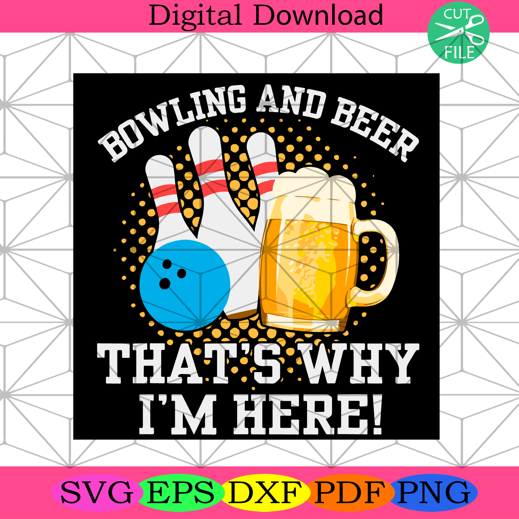 Bowling Accessories Kit Pack Beer Svg Trending Svg, Bowling Svg