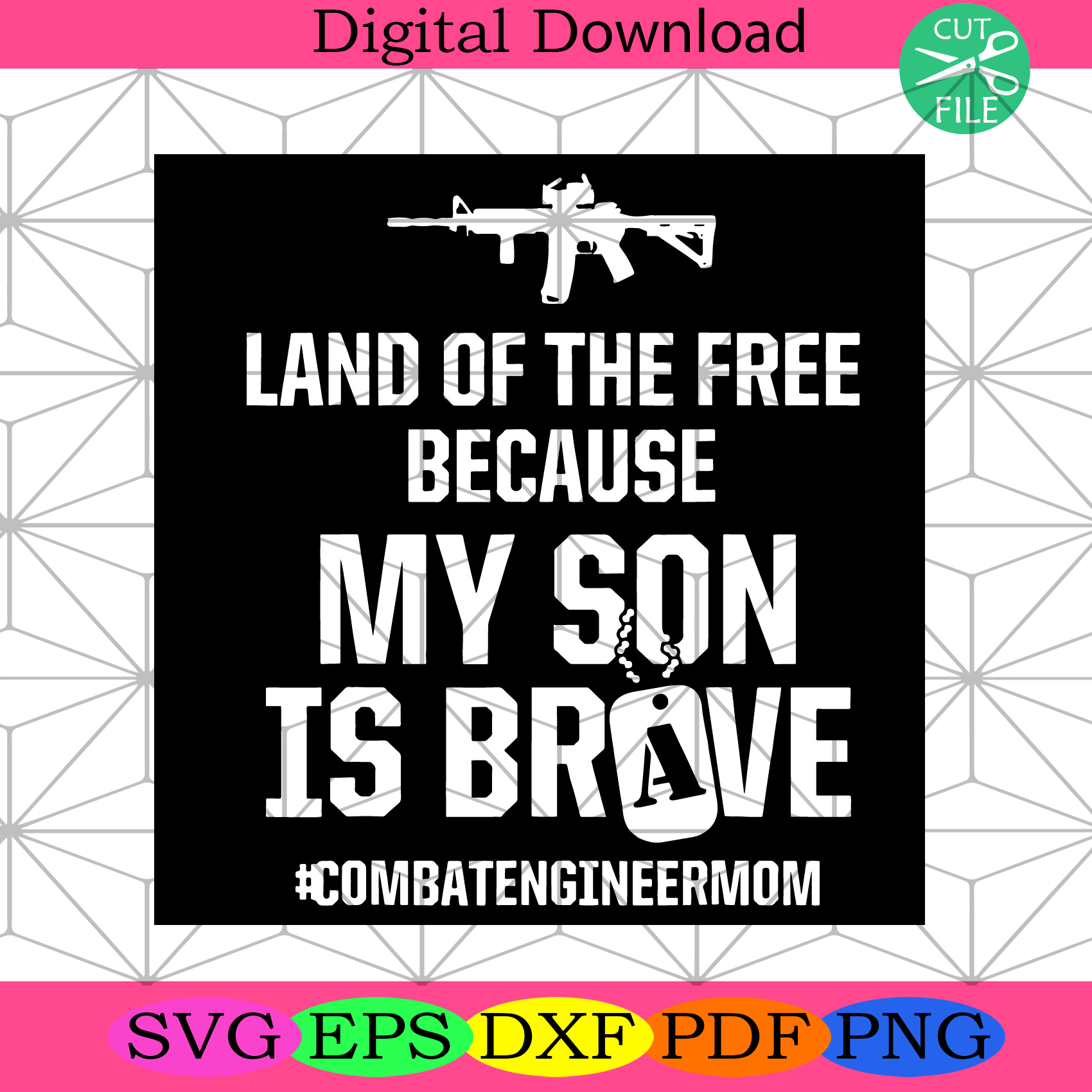 Land Of The Free Because My Son Is Brave Svg Trending Svg