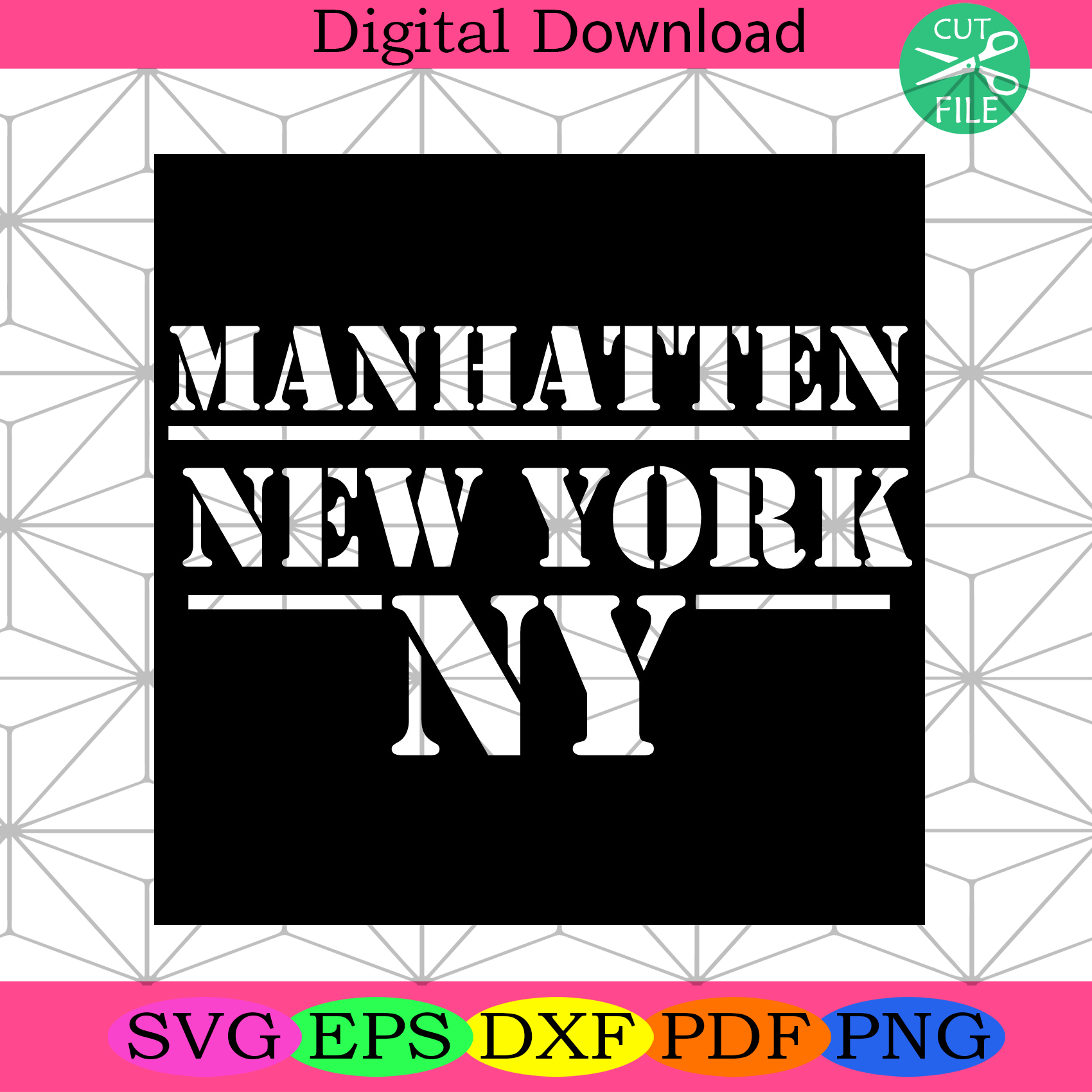 Manhattan New York Svg Trending Svg, Manhattan Svg
