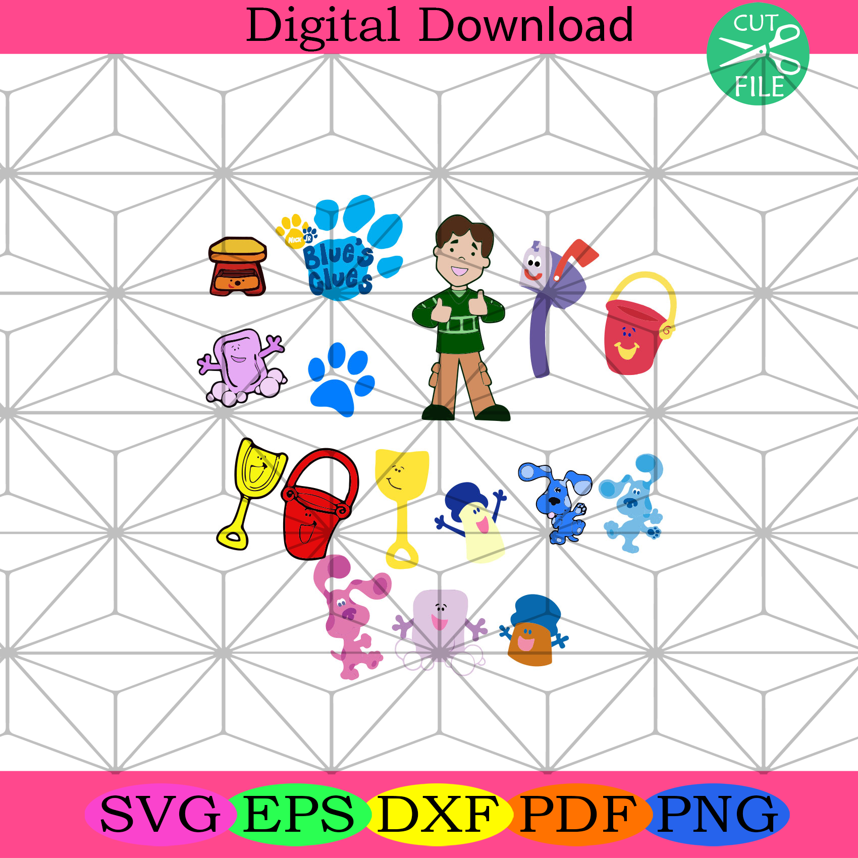 Blues Clues Bundle Svg Trending Svg, Blues Clues Svg