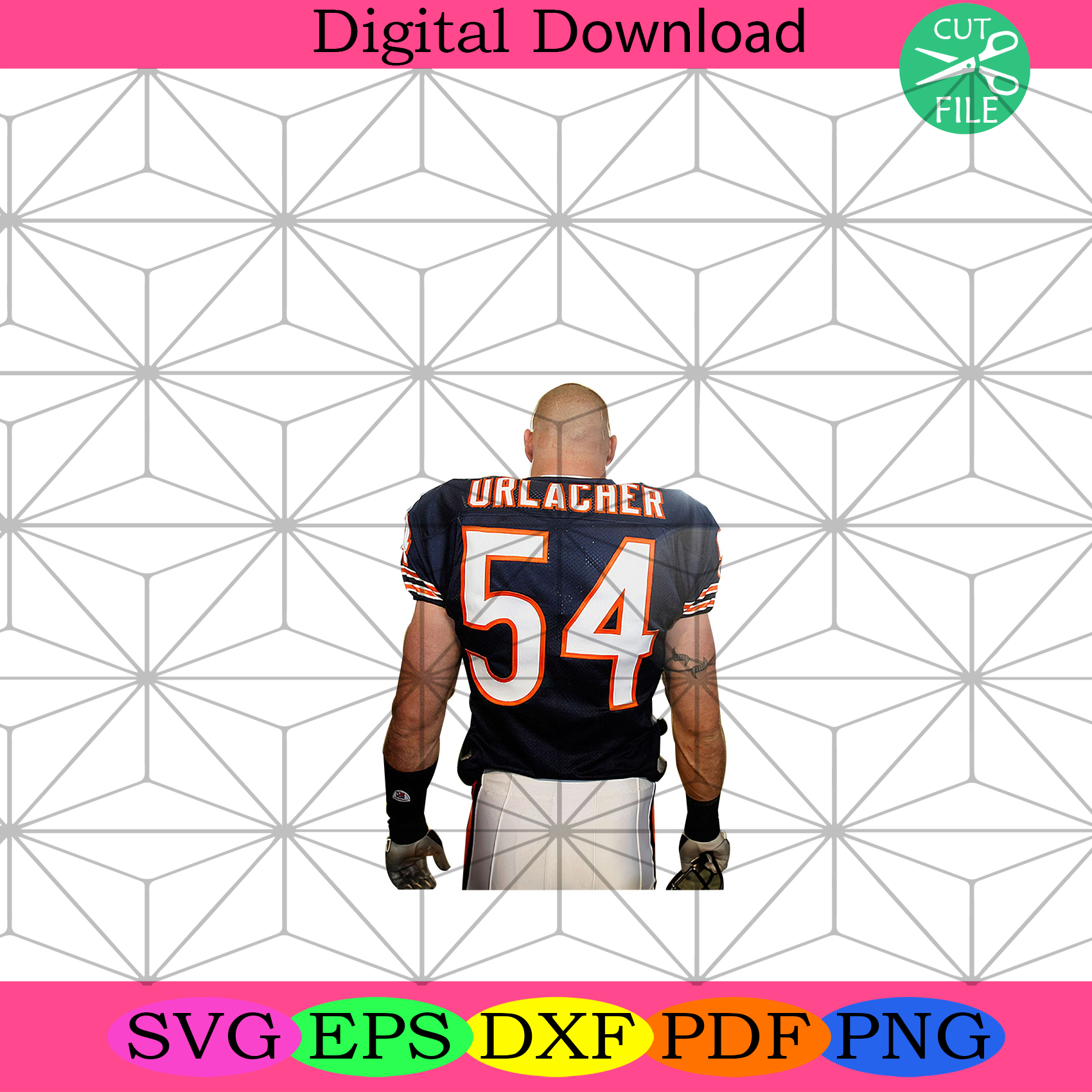 Brian Urlacher 54 Png Sport Png, Urlacher Png, Urlacher 54 Png