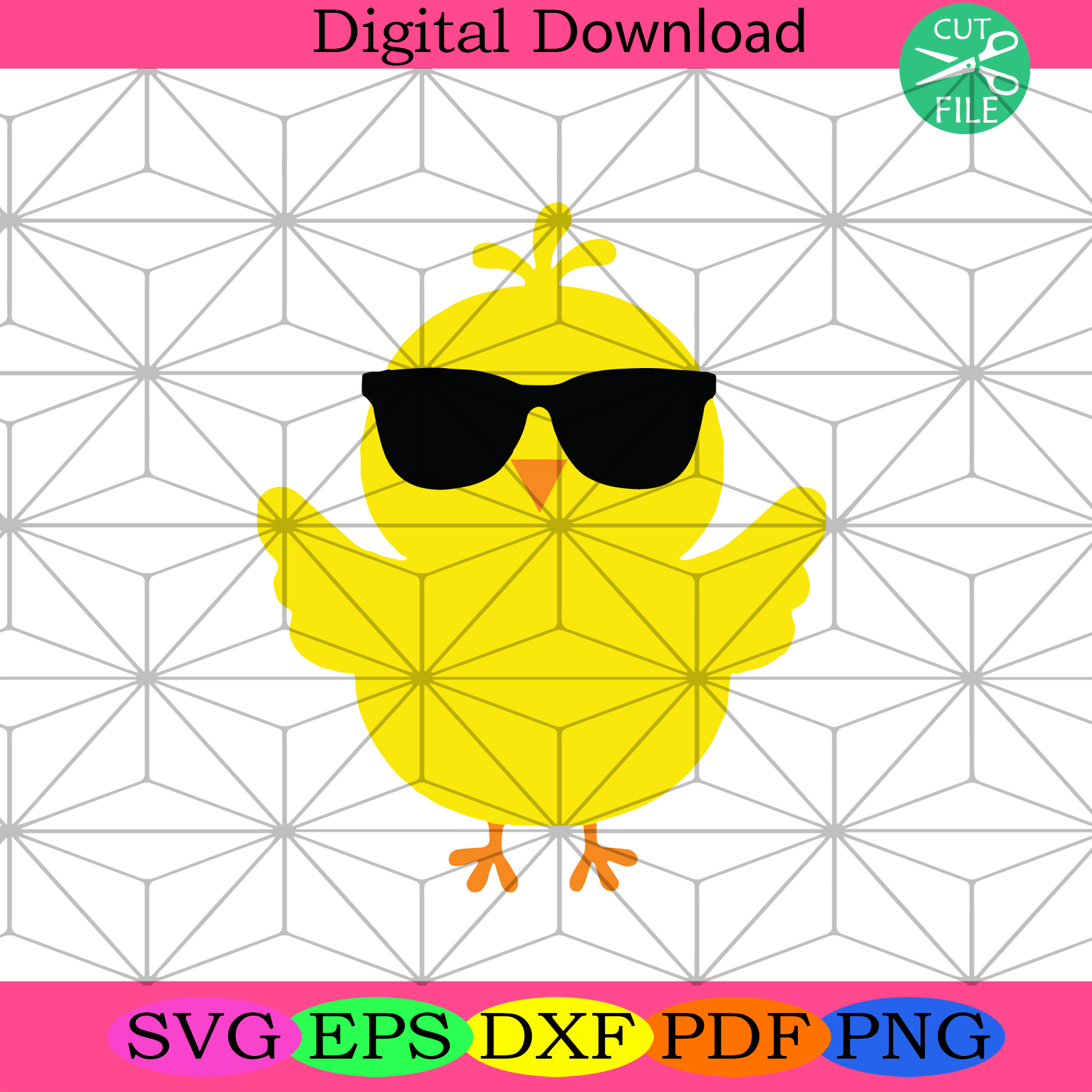 Cool Easter Chick Svg Easter Svg, Easter Chick Svg