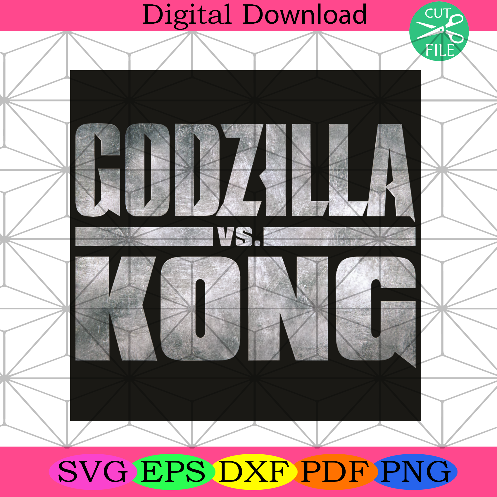 Godzilla Vs Kong Official Metallic Logo Png Trending Png