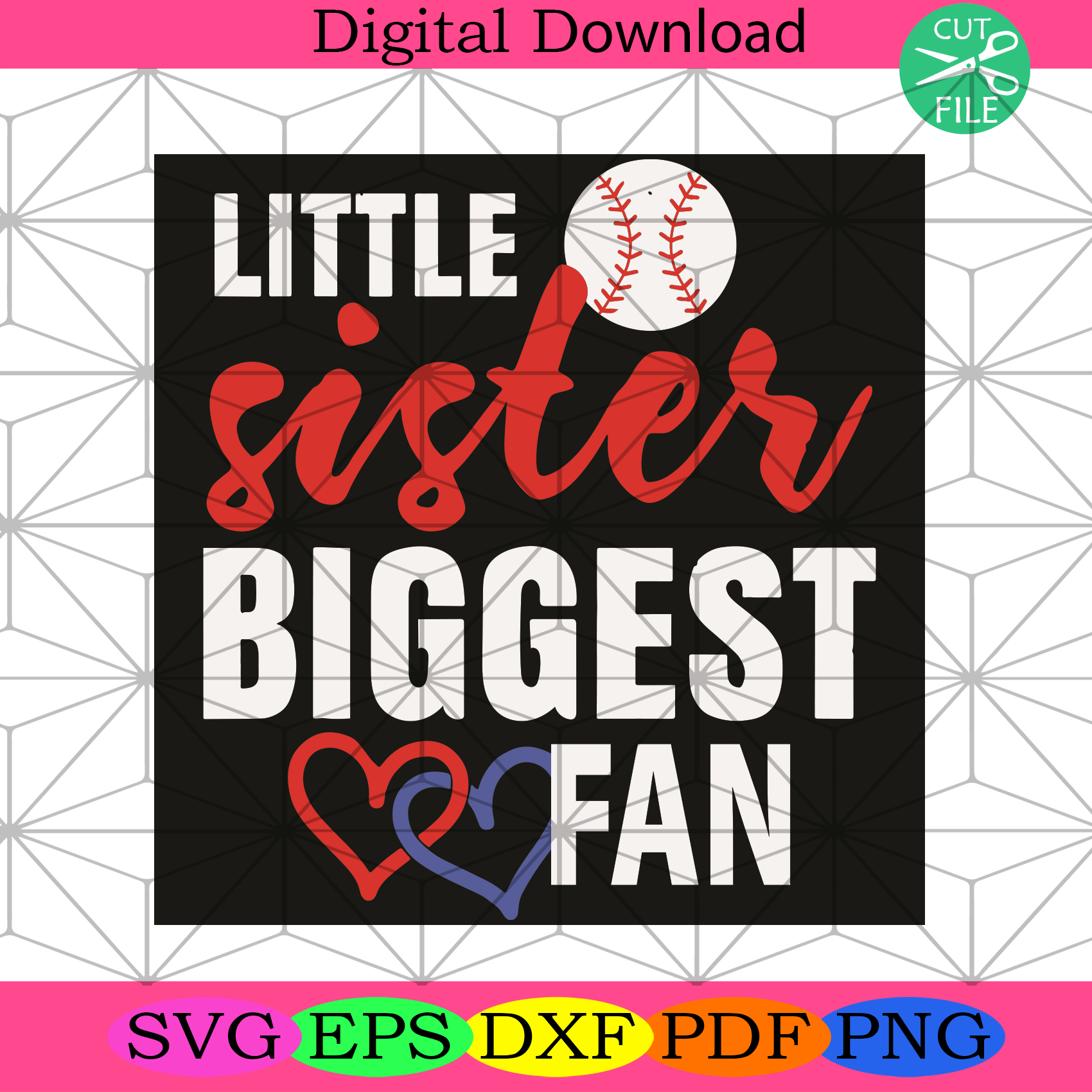 Little Sister Biggest Fan Svg Trending Svg, Little Sister Svg