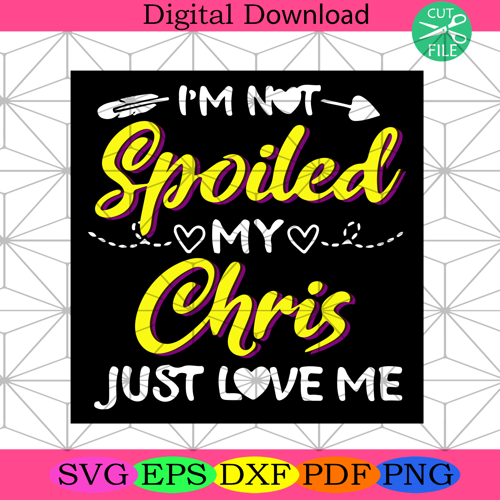 I am Not Spoiled My Chris Just Love Me Svg Trending Svg, Chris Svg