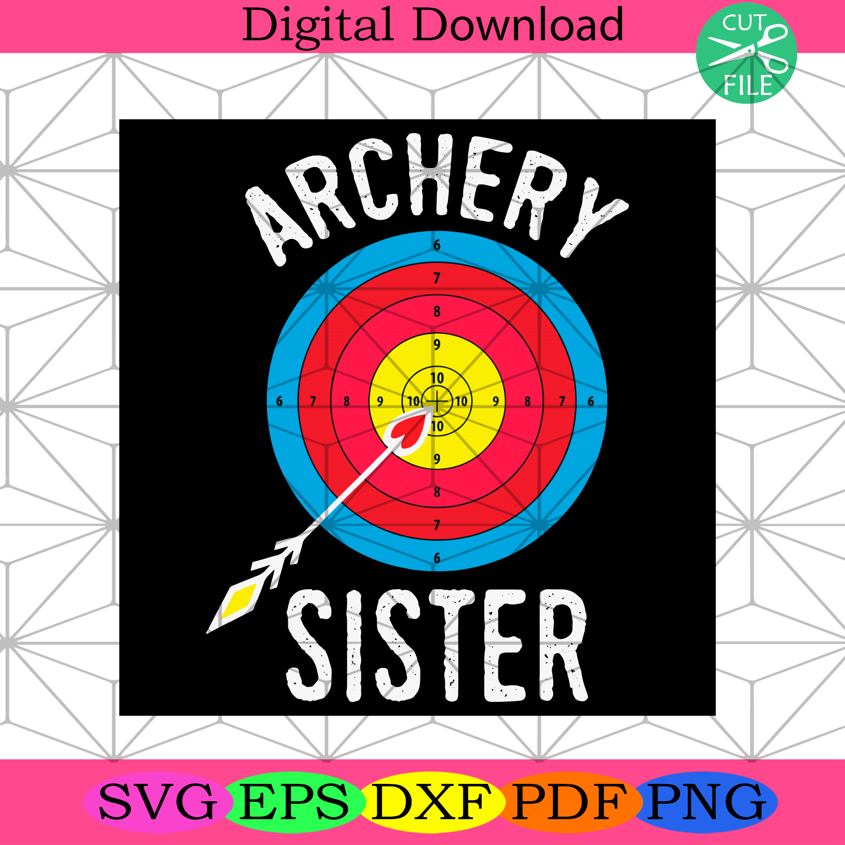 Archery Sister Svg Trending Svg, Sister Svg, Archery Svg