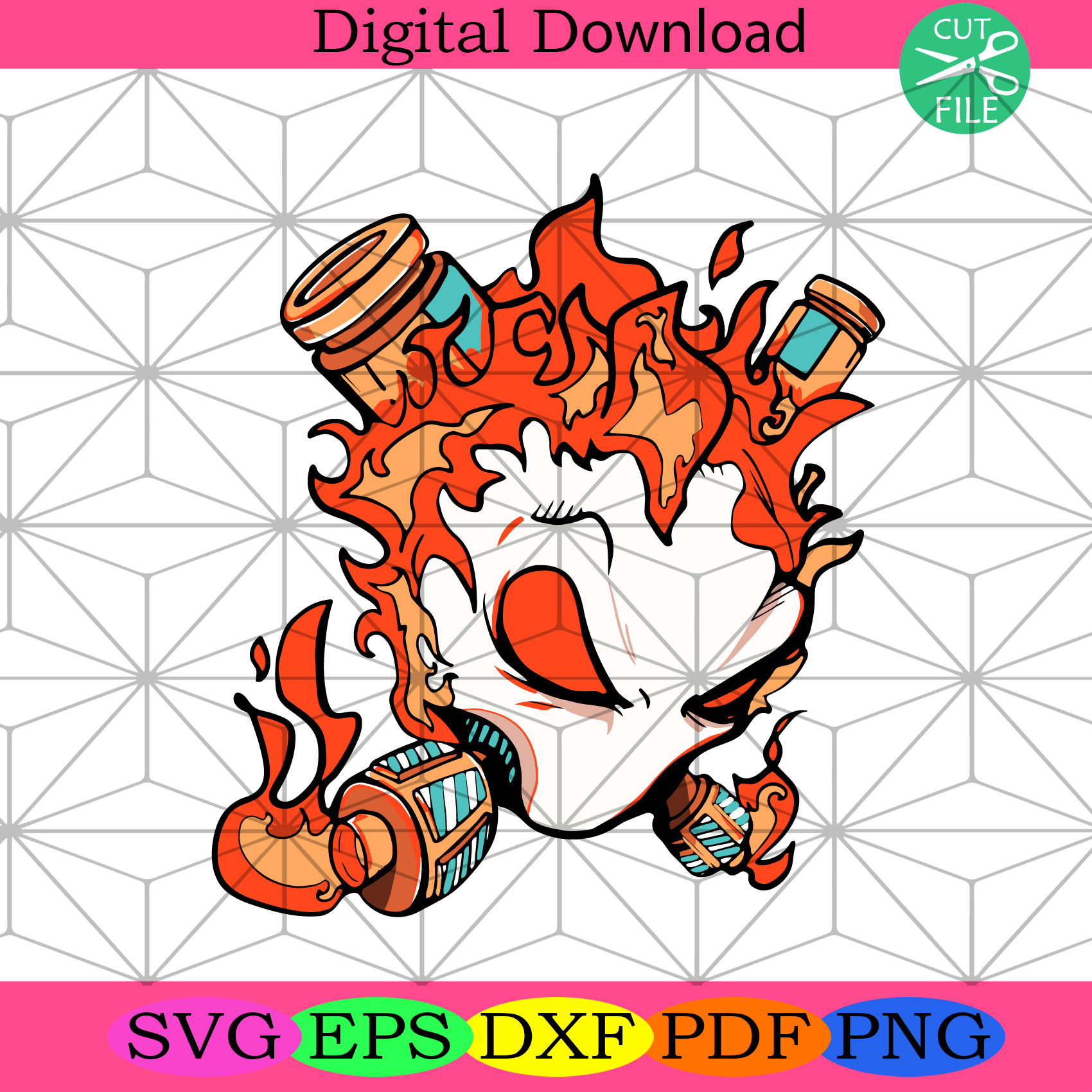 Fire In Hell Design Svg Trending Svg, Fire Svg, Gun Svg, Bomb Svg