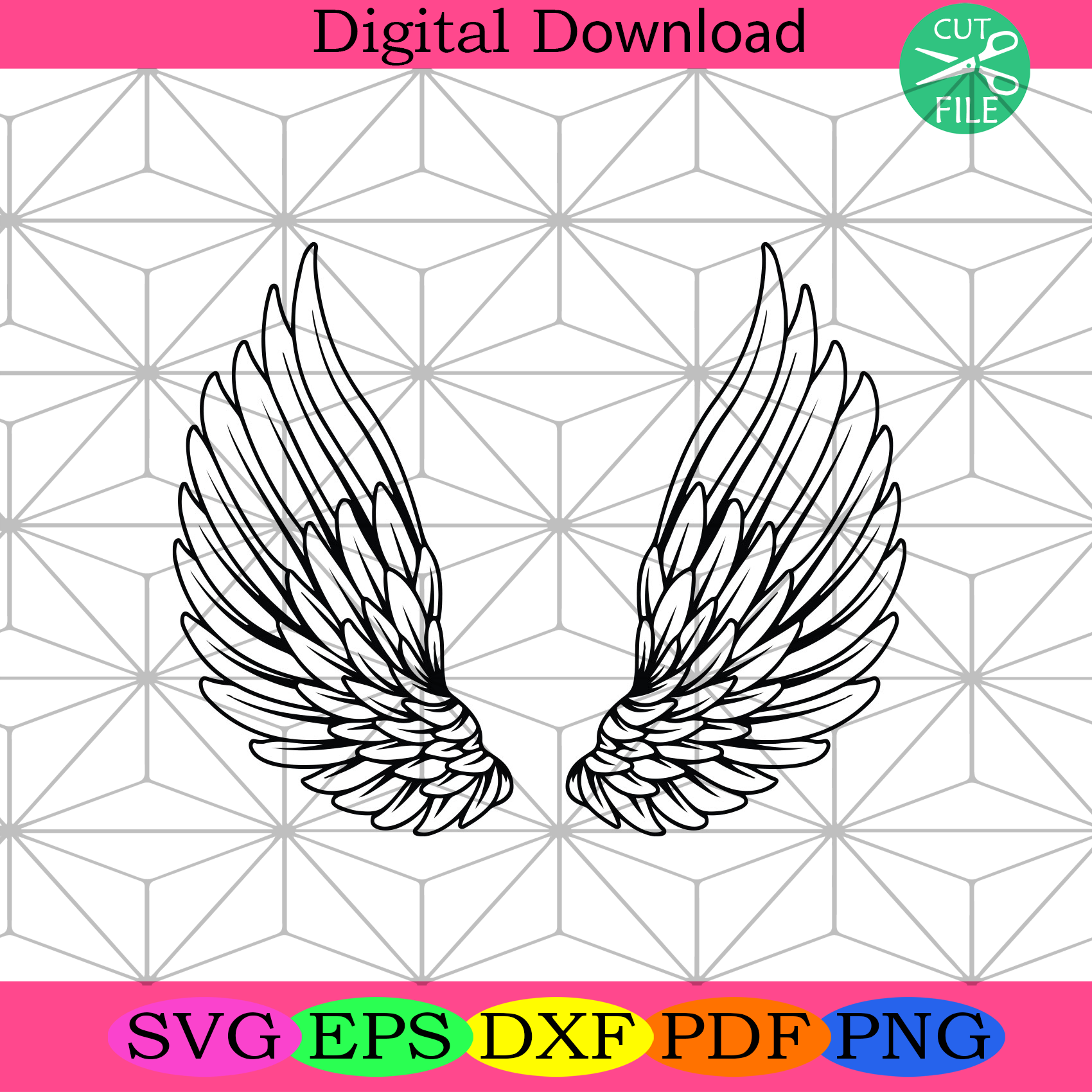 Wings Angel Svg Trending Svg, Wings Svg, Wings Angel Gifts