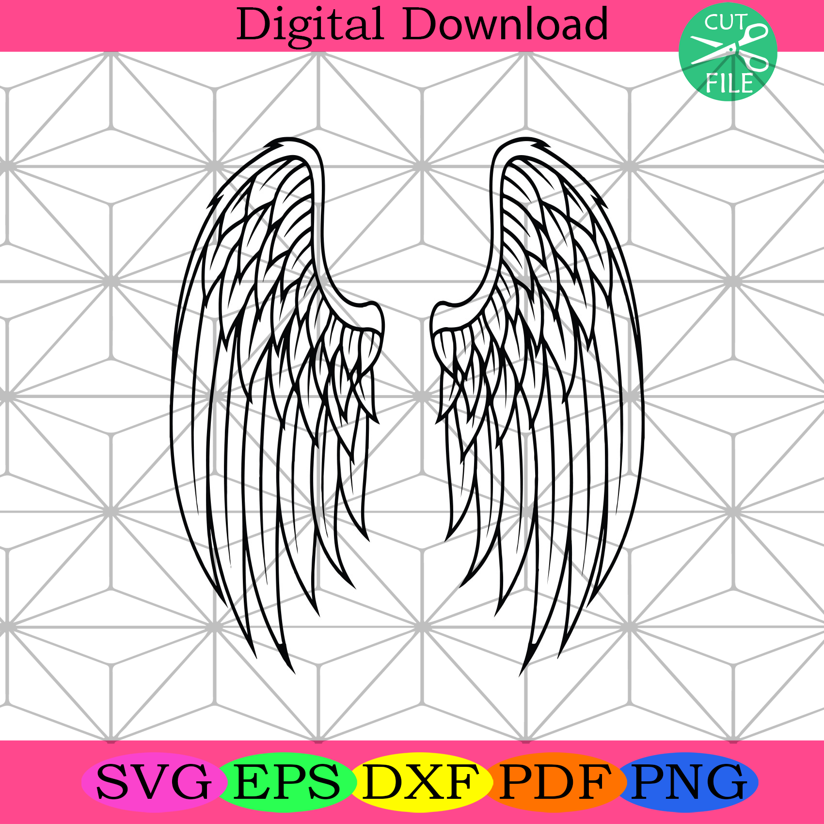 Wings Angel Svg Trending Svg, Wings Svg, Wings Angel Gifts